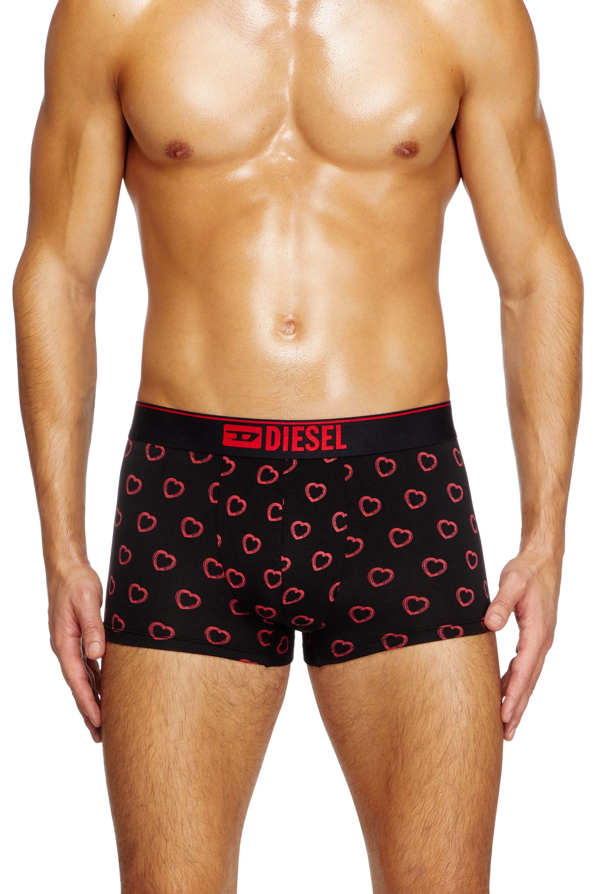 Diesel - DAMIEN-GFT-3PACK, Male's Three-pack boxer briefs with heart motif in レッド/ブラック - 3