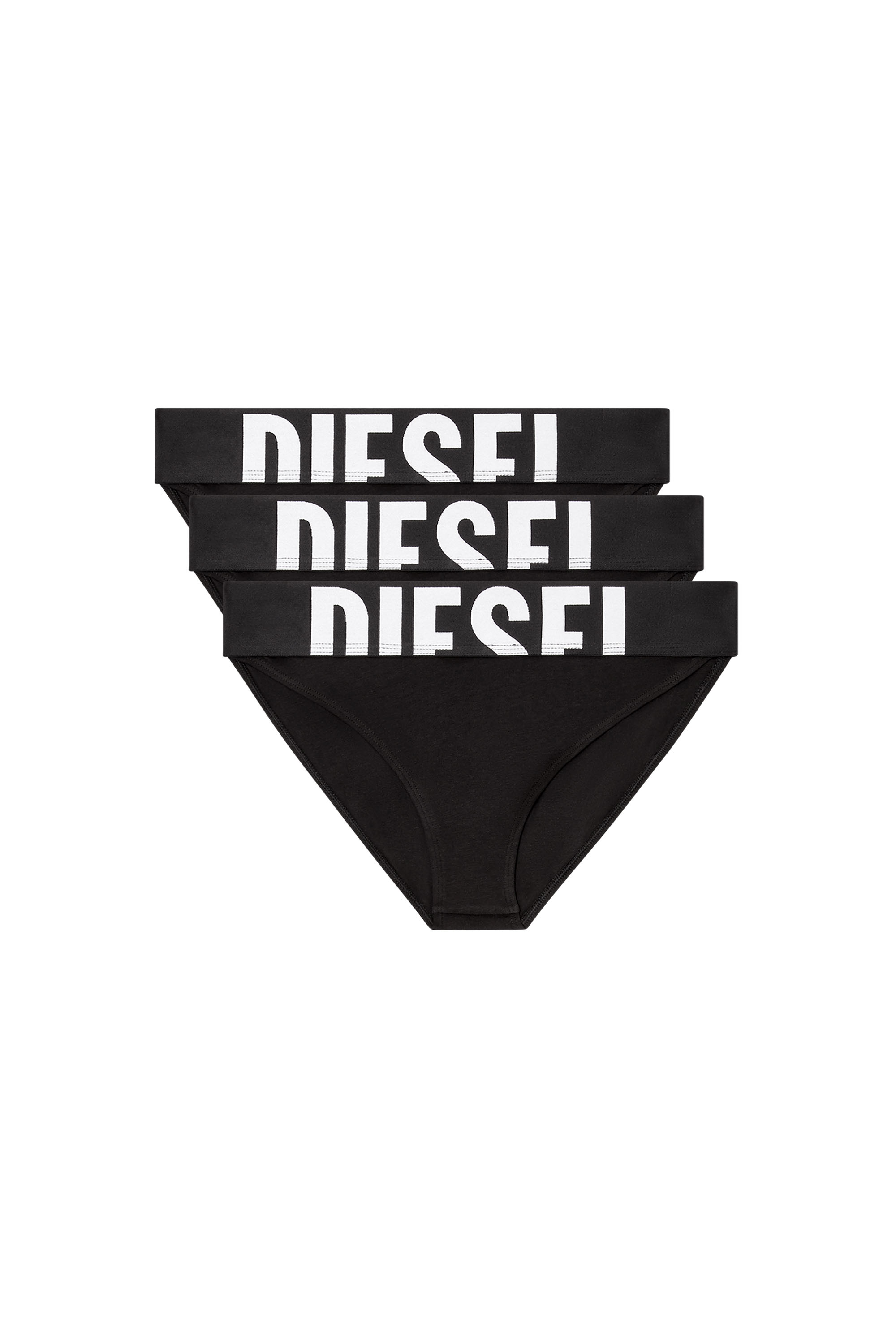 Diesel - LOLA-D-POP-3PACK, Female's Three-pack briefs with cut-off logo in ブラック - 1