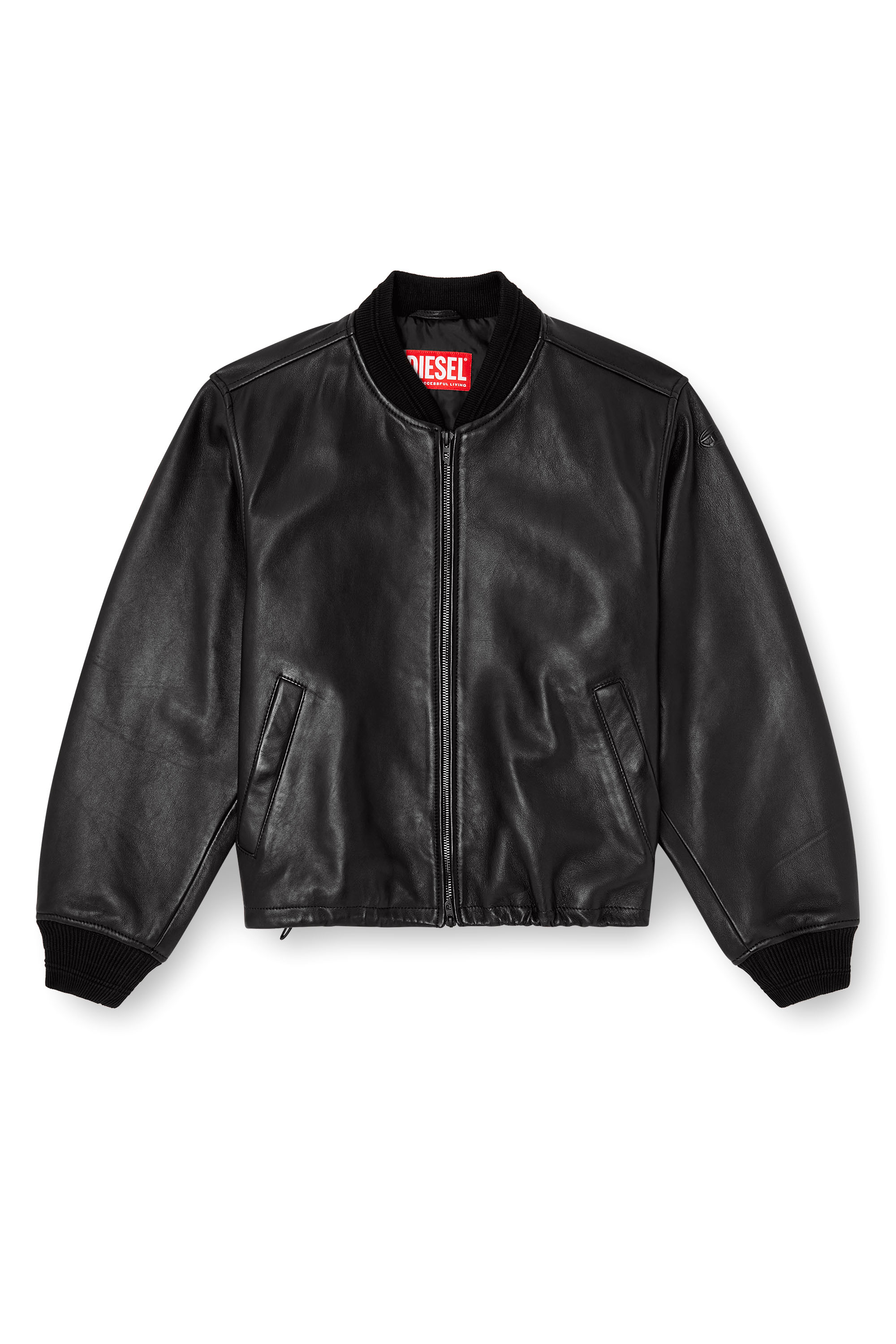 Diesel - L-ILYAN, Female's Leather bomber jacket in ブラック - 3