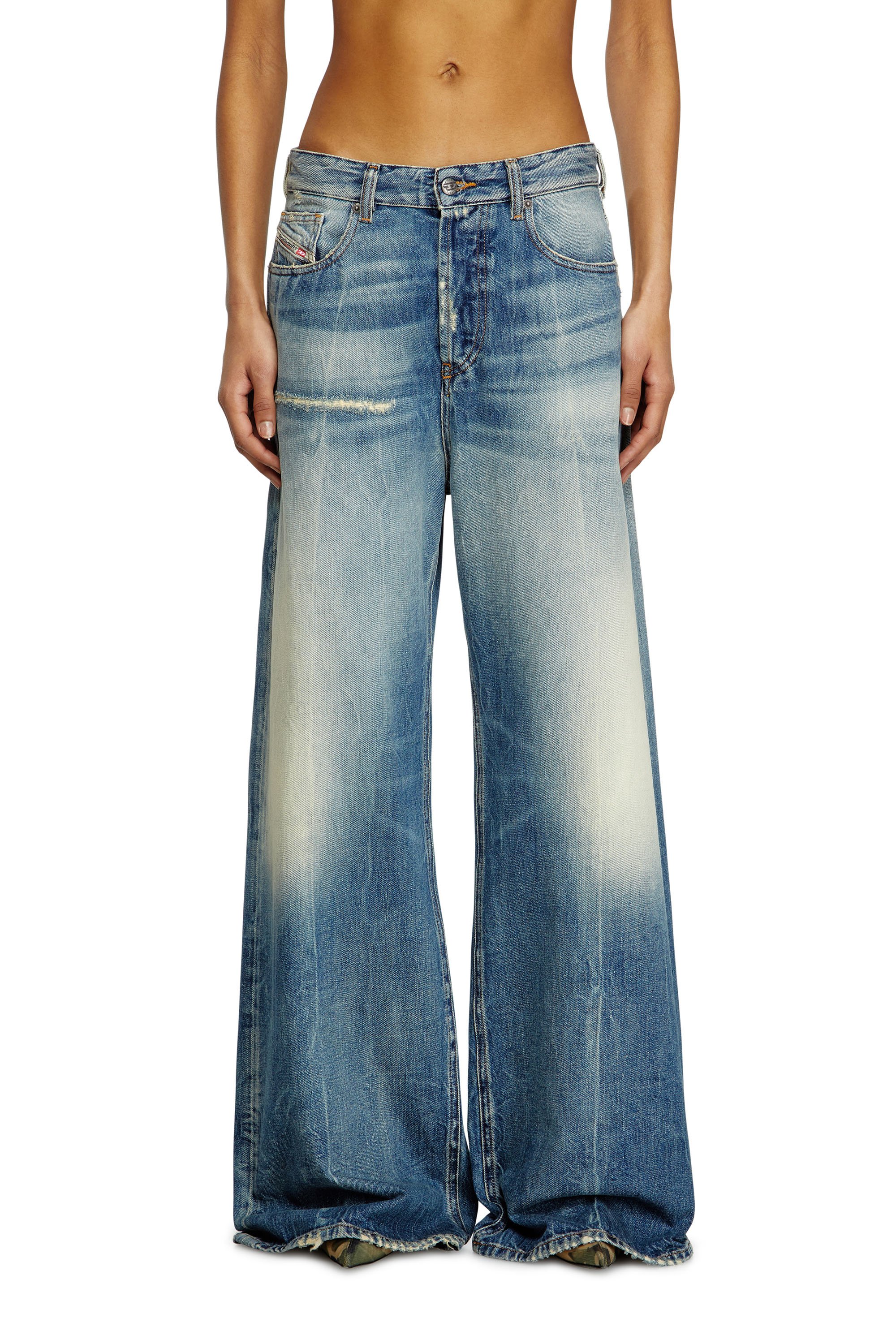 Diesel - Female's Relaxed Jeans 1996 D-Sire 09L47, ミディアムブルー - 1