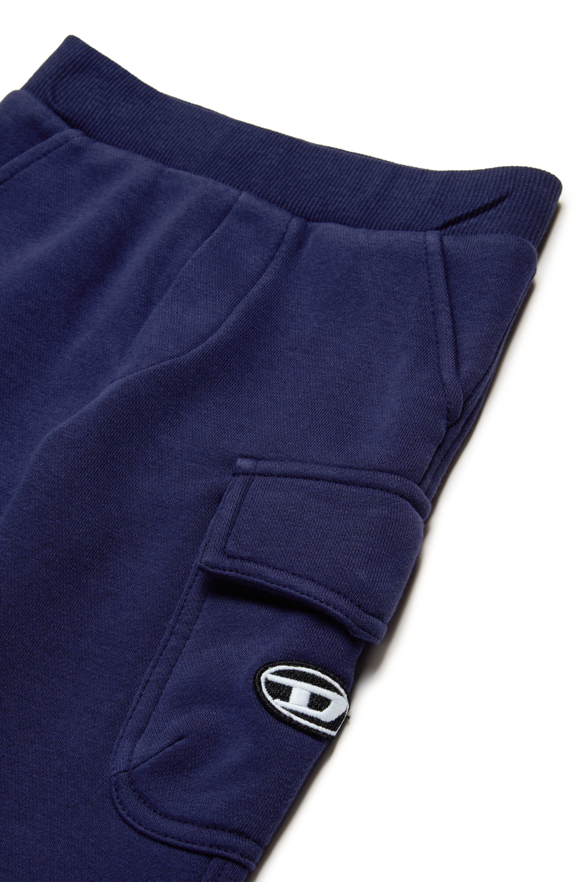Diesel - POCKEB, Male Cargo sweatpants with Oval D patch in ブルー - Image 3