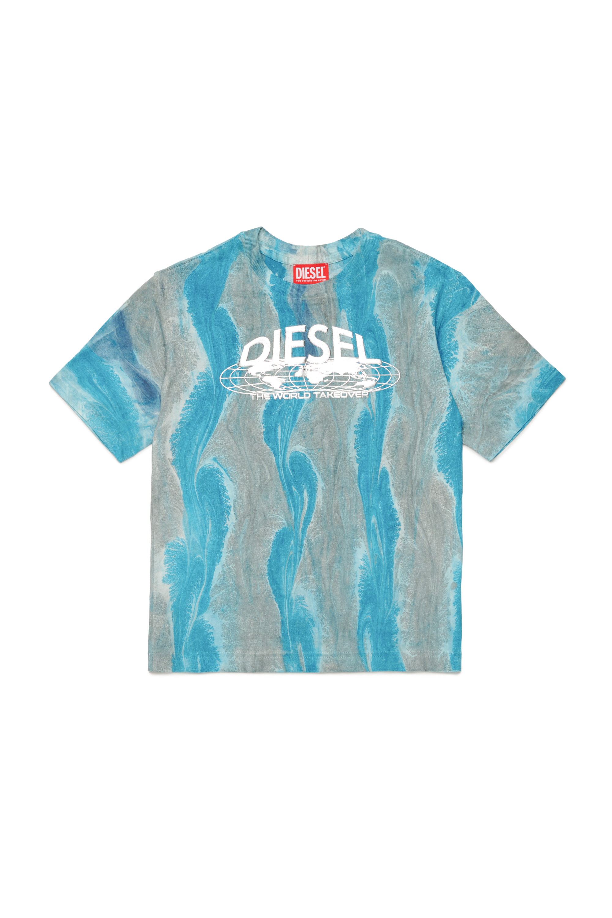 Diesel - TWASHL2 OVER, Unisex T-shirt with wavy pattern in マルチカラー - Image 1