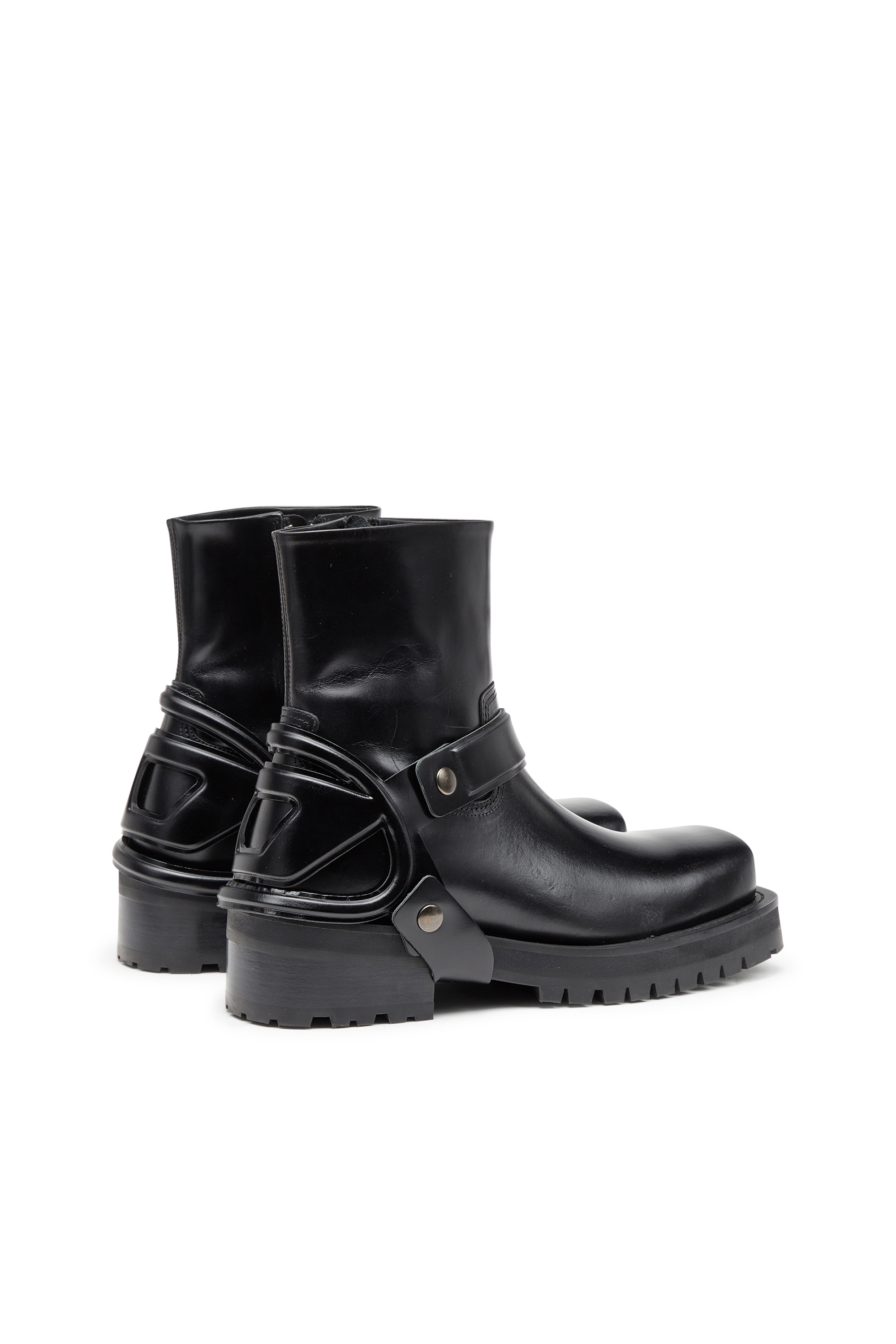 Diesel - D-TEXAN CH, Male's D-Texan-Harness boots in polished leather in ブラック - 3