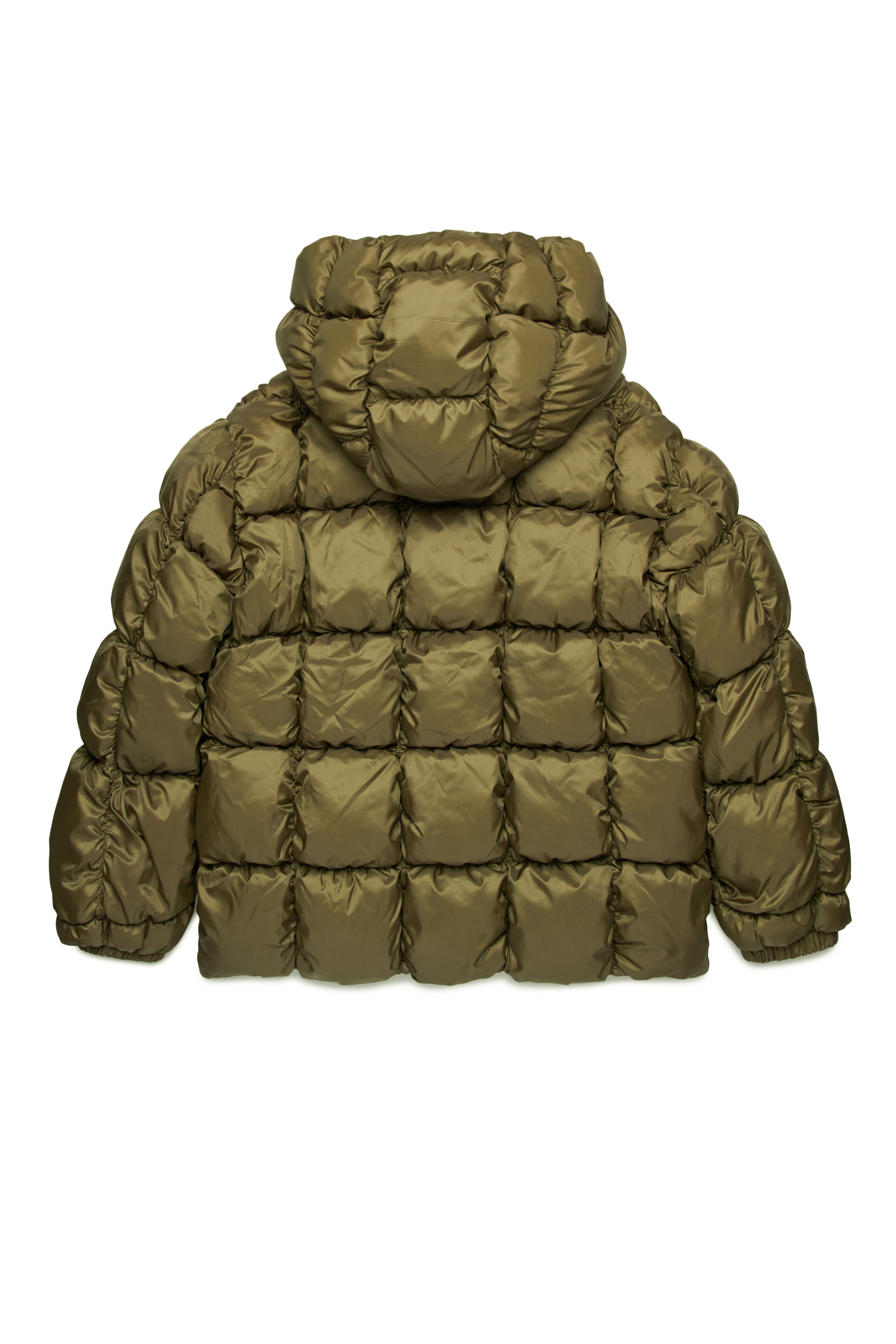 Diesel - JRAMBOLS, Unisex's Puffer jacket with checked quilting in グリーン - 2