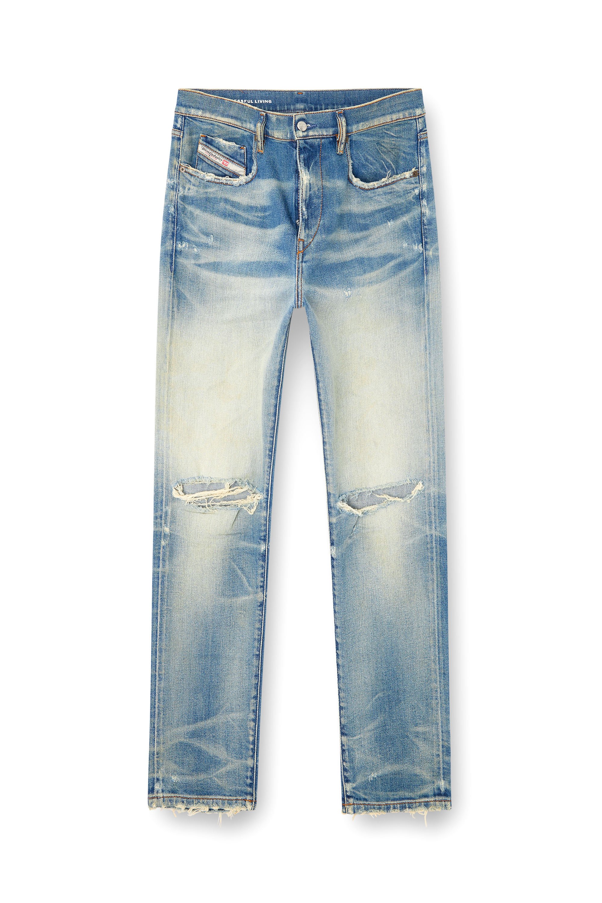 Diesel - Male's Slim Jeans 2019 D-Strukt 09L28, ミディアムブルー - 3