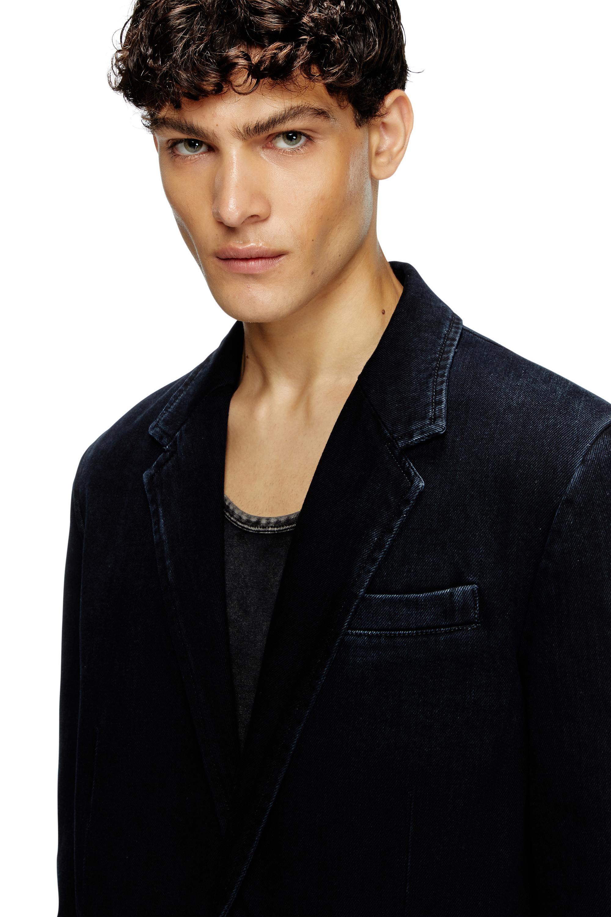 Diesel - D-REGER-D, Unisex's Blazer in lightly treated denim in ダークブルー - 4