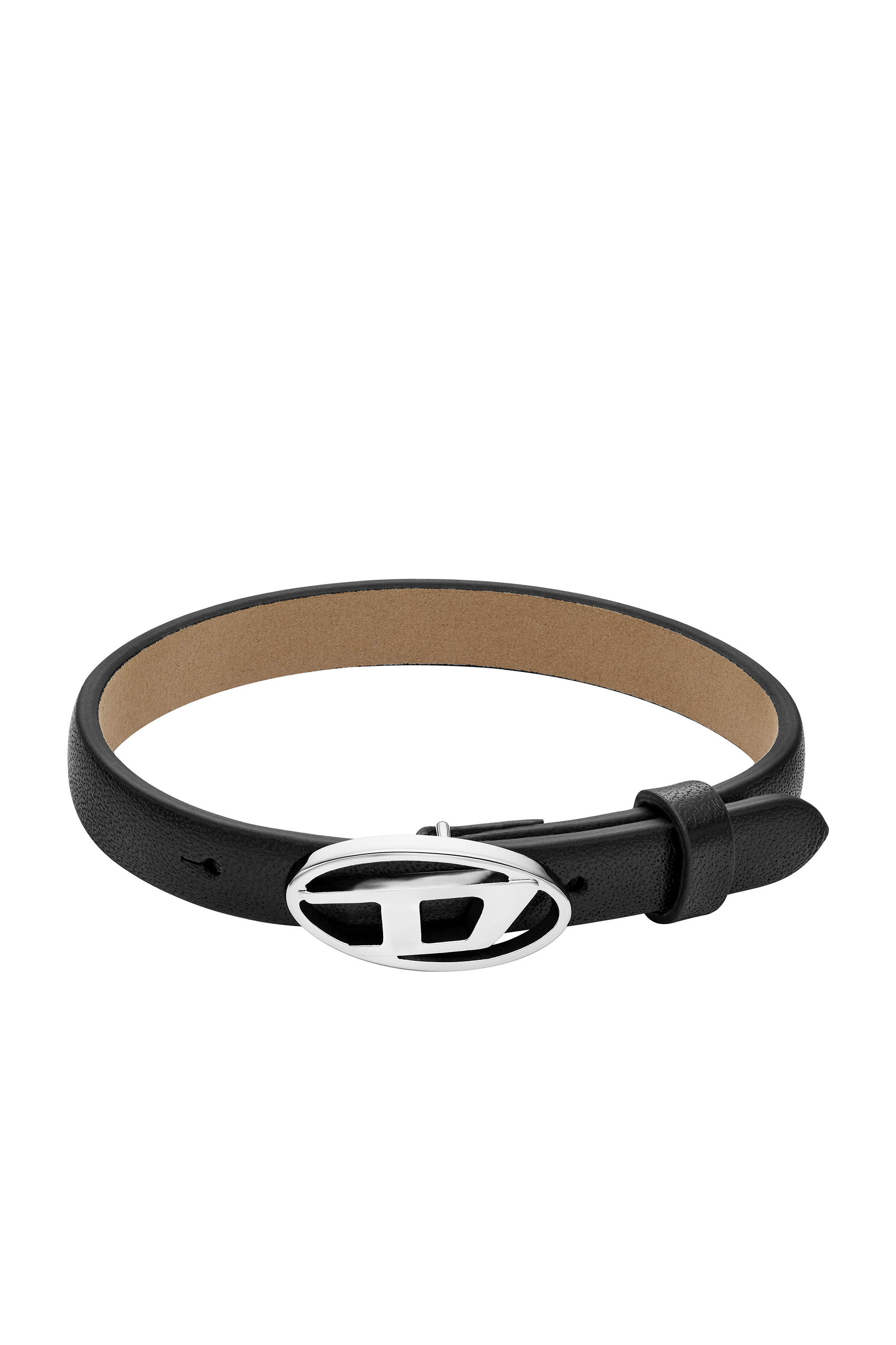 Diesel - DX1516040, Unisex's Black Leather Stackable Bracelet in ブラック - 1