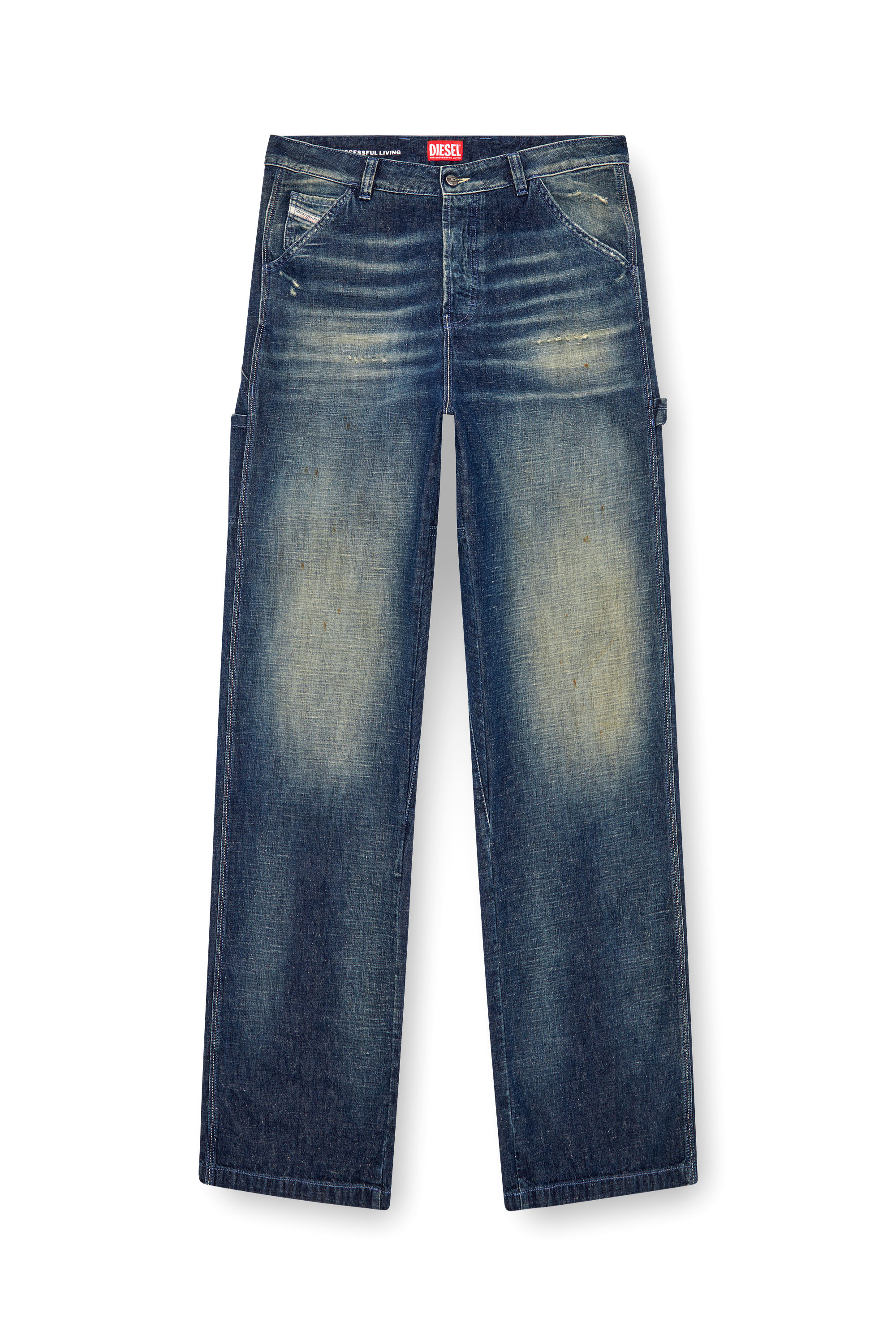 Diesel - Male's Straight Jeans D-Livery 09J91, ダークブルー - 3