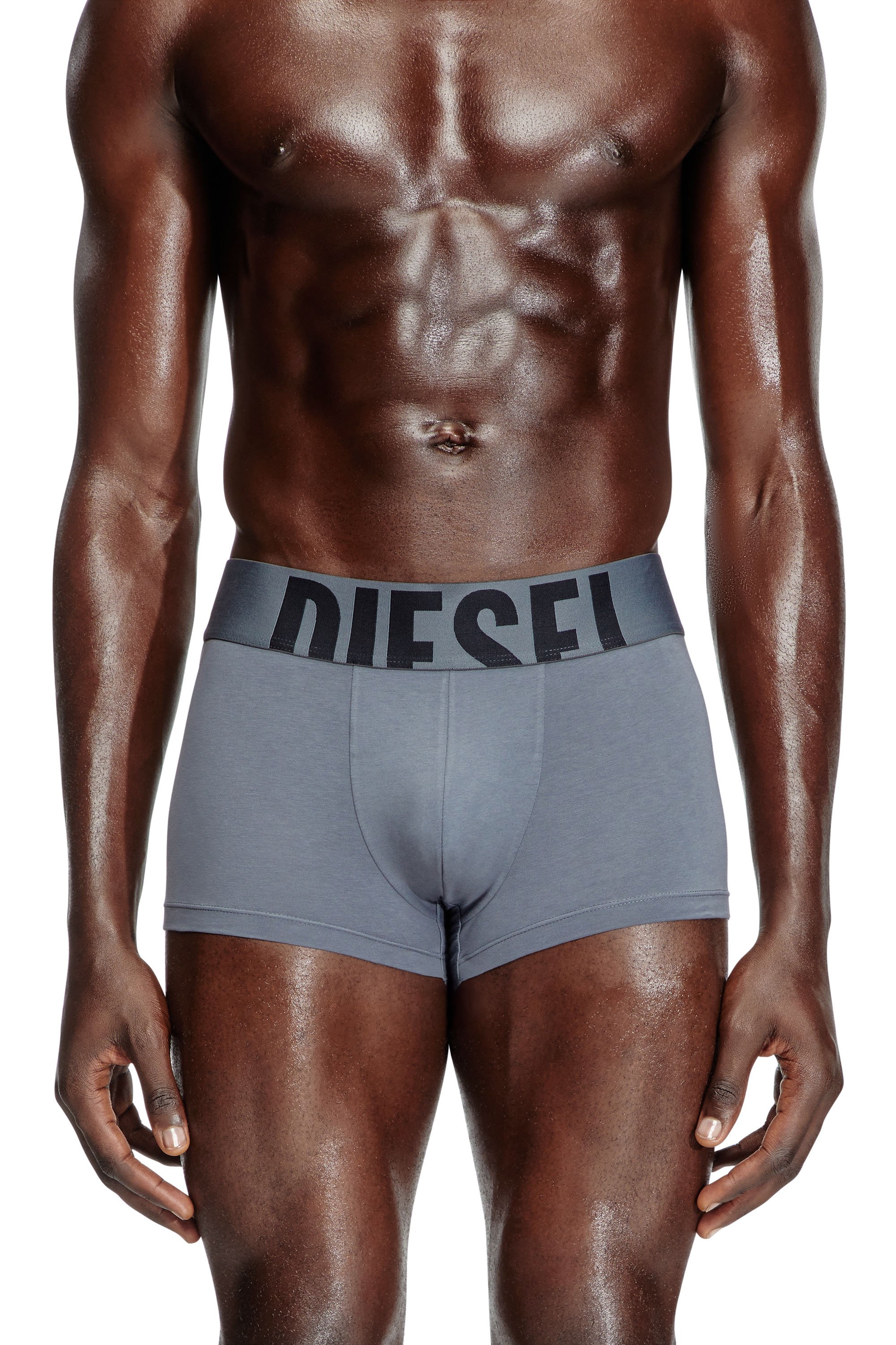 Diesel - UMBX-DAMIENTHREEPACK-5.5EL, Male's Three-pack boxer briefs in stretch cotton in レッド/グレー - 2