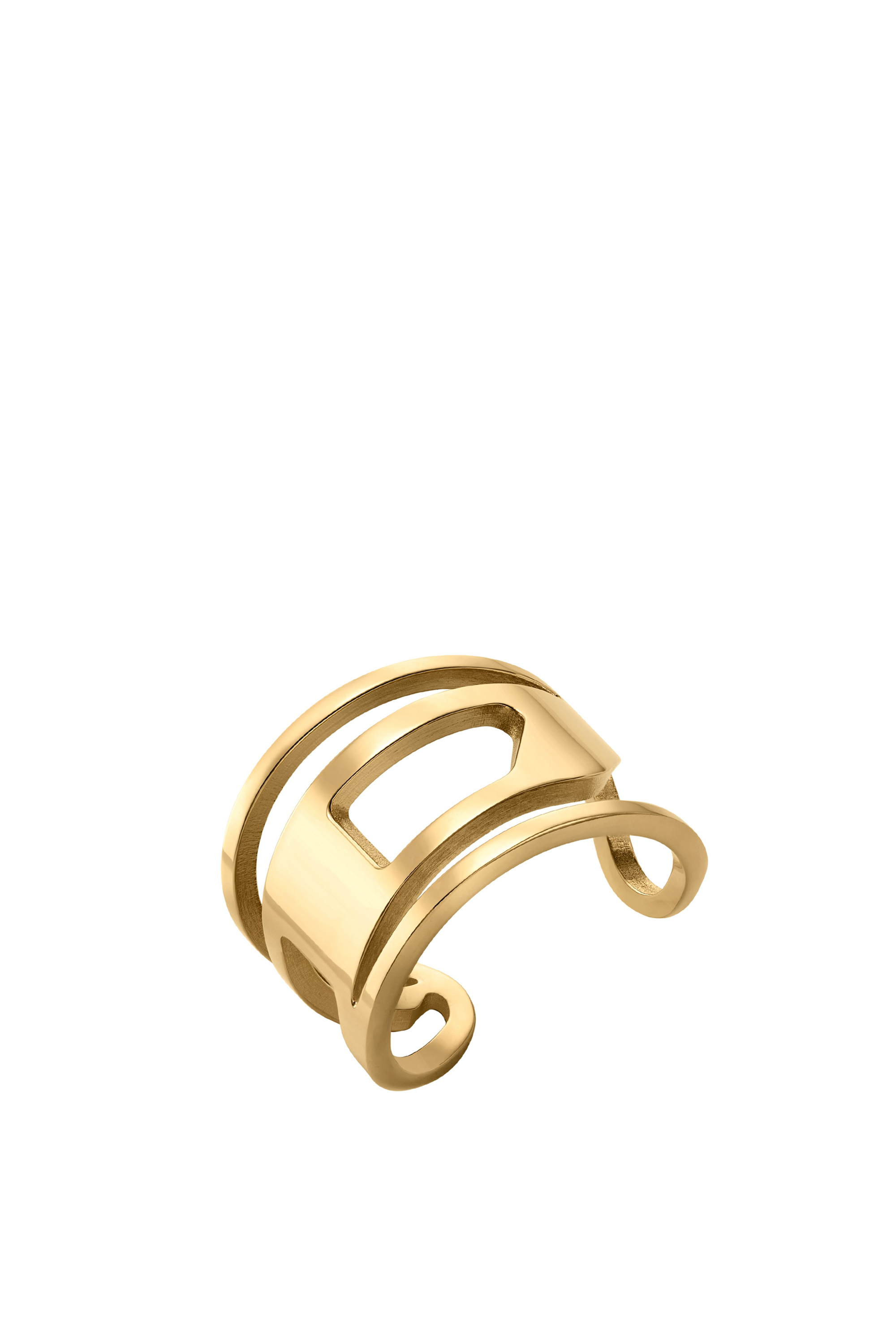 Diesel - DX1569710 JEWEL, Unisex's Gold-Tone Stainless Steel Band Ring in ゴールド - 1