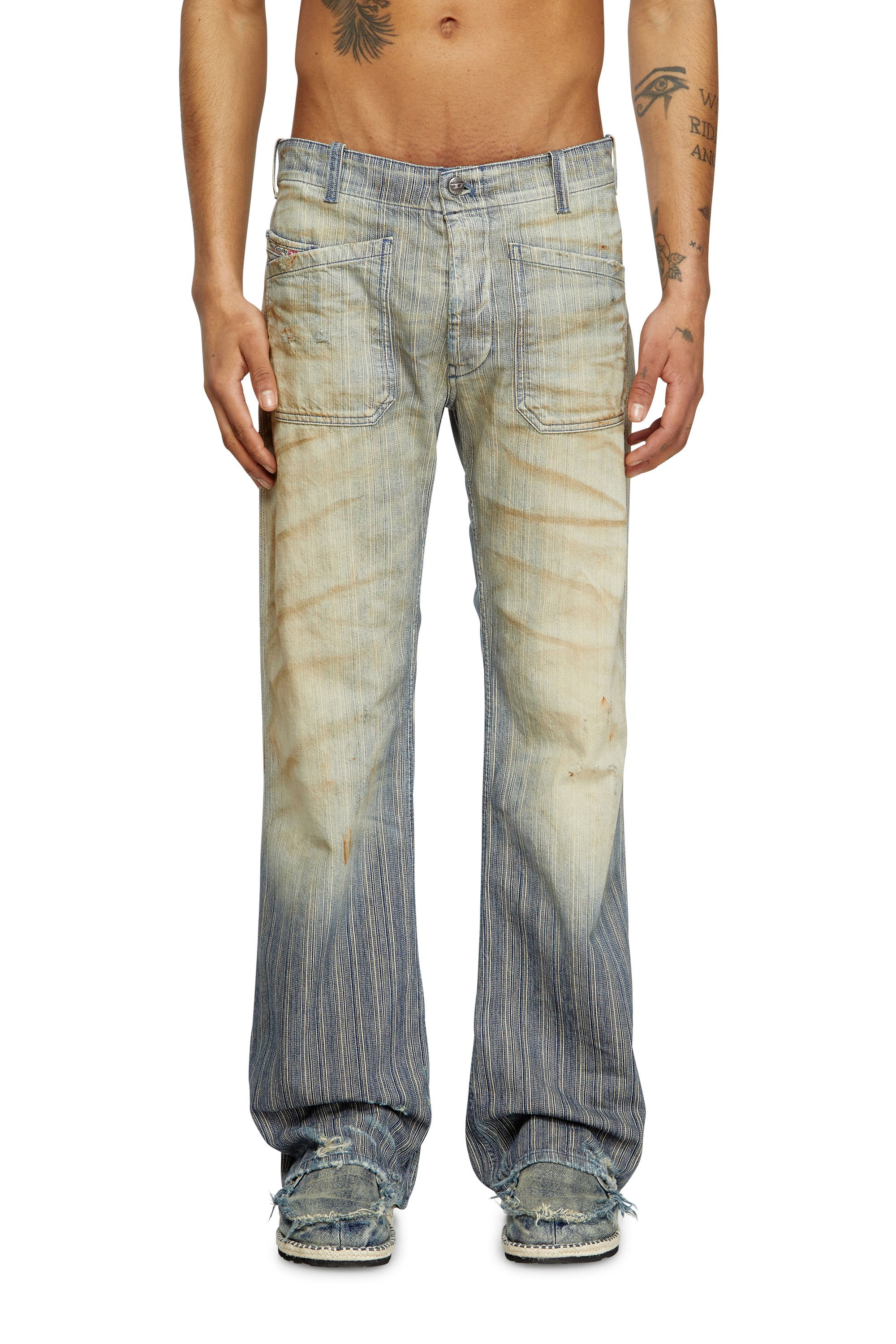 Diesel - Male's Bootcut Jeans D-Moorix 09L55, ミディアムブルー - 1