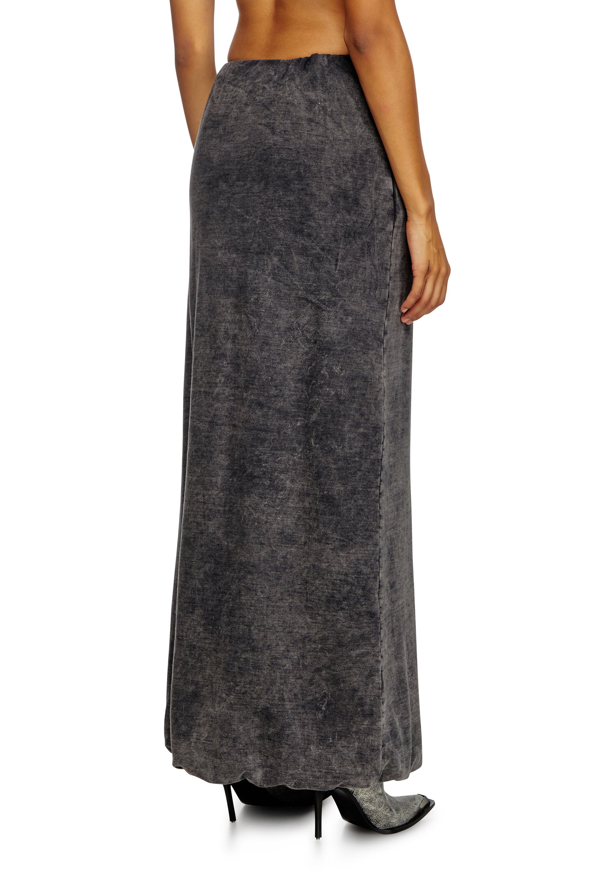 Diesel - O-TULIP, Female's Long skirt with denim effect in ブラック - 4