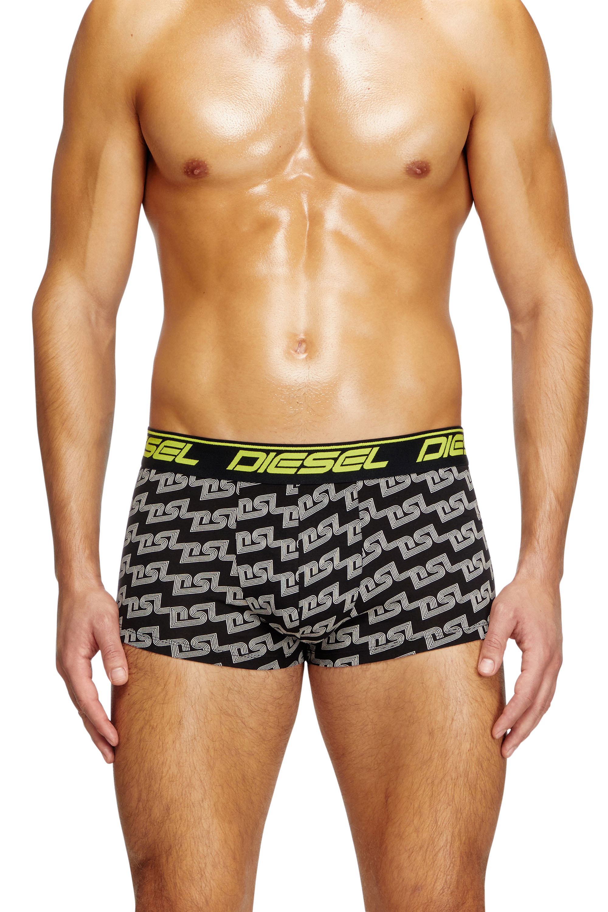 Diesel - UMBX-DAMIEN, Male's Boxer briefs with splatter print in ブラック/イエロー - 2