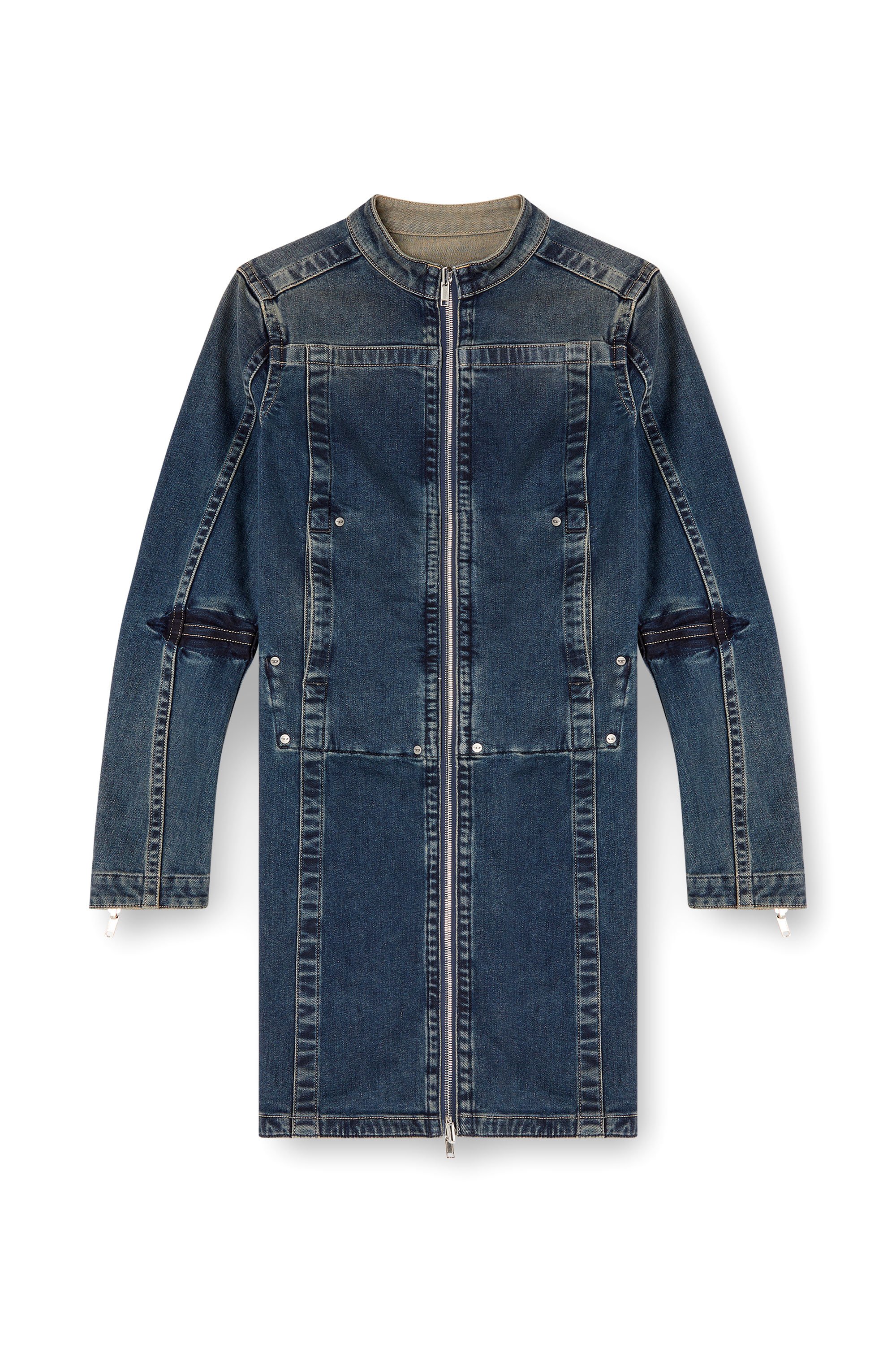 Diesel - DE-ROMI-RE, Female's Short dress in Rehab denim in ダークブルー - 6