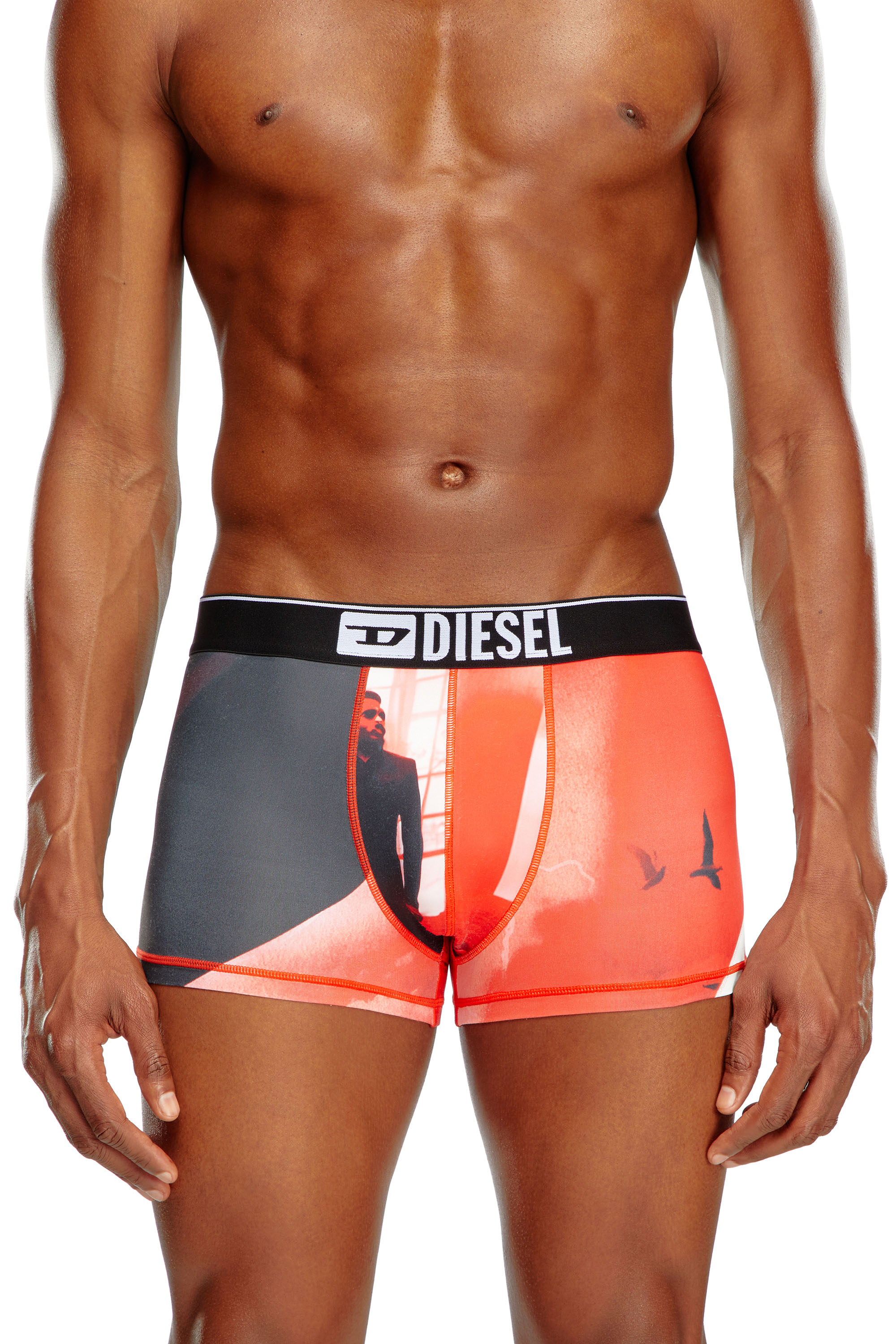 Diesel - UMBX-DAMIEN, Male's Boxer briefs with all-over print in レッド/ブラック - 2