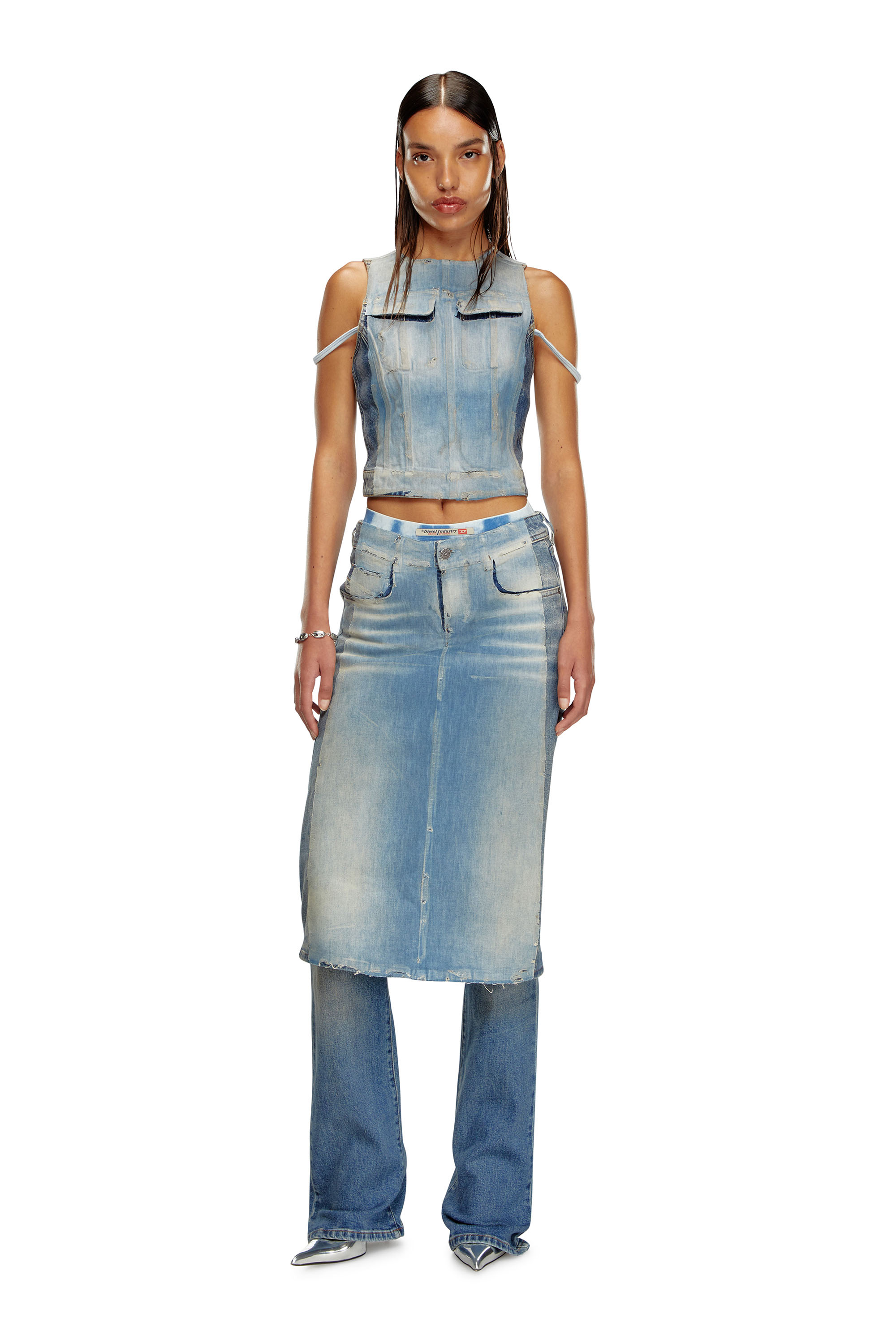 Diesel - Female Bootcut and Flare Jeans D-Sel 007X8, ミディアムブルー - Image 1