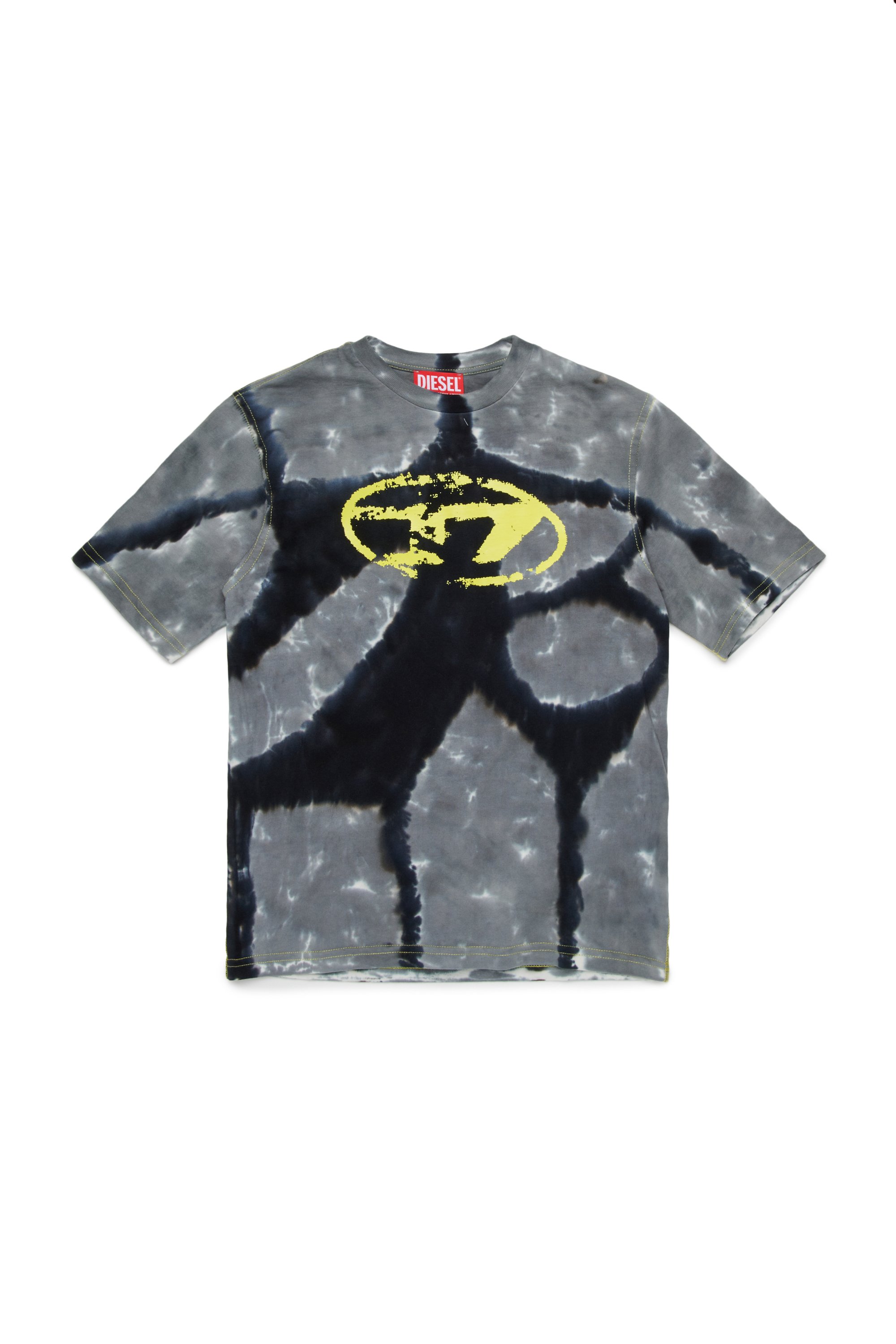 Diesel - TBOXTN15 OVER, Male's T-shirt with batik print in ブラック - 1