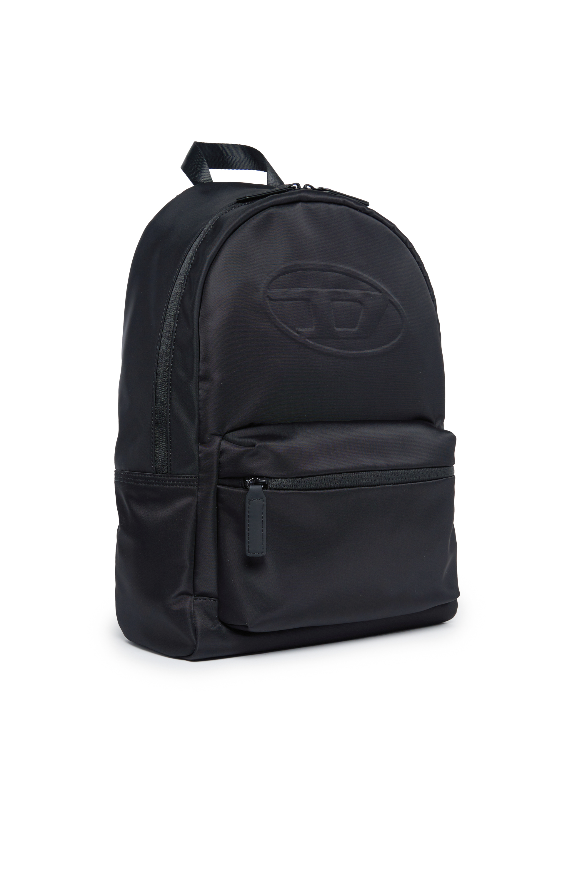 Diesel - WOVAL, Unisex Nylon backpack with embossed Oval D in ブラック - Image 4