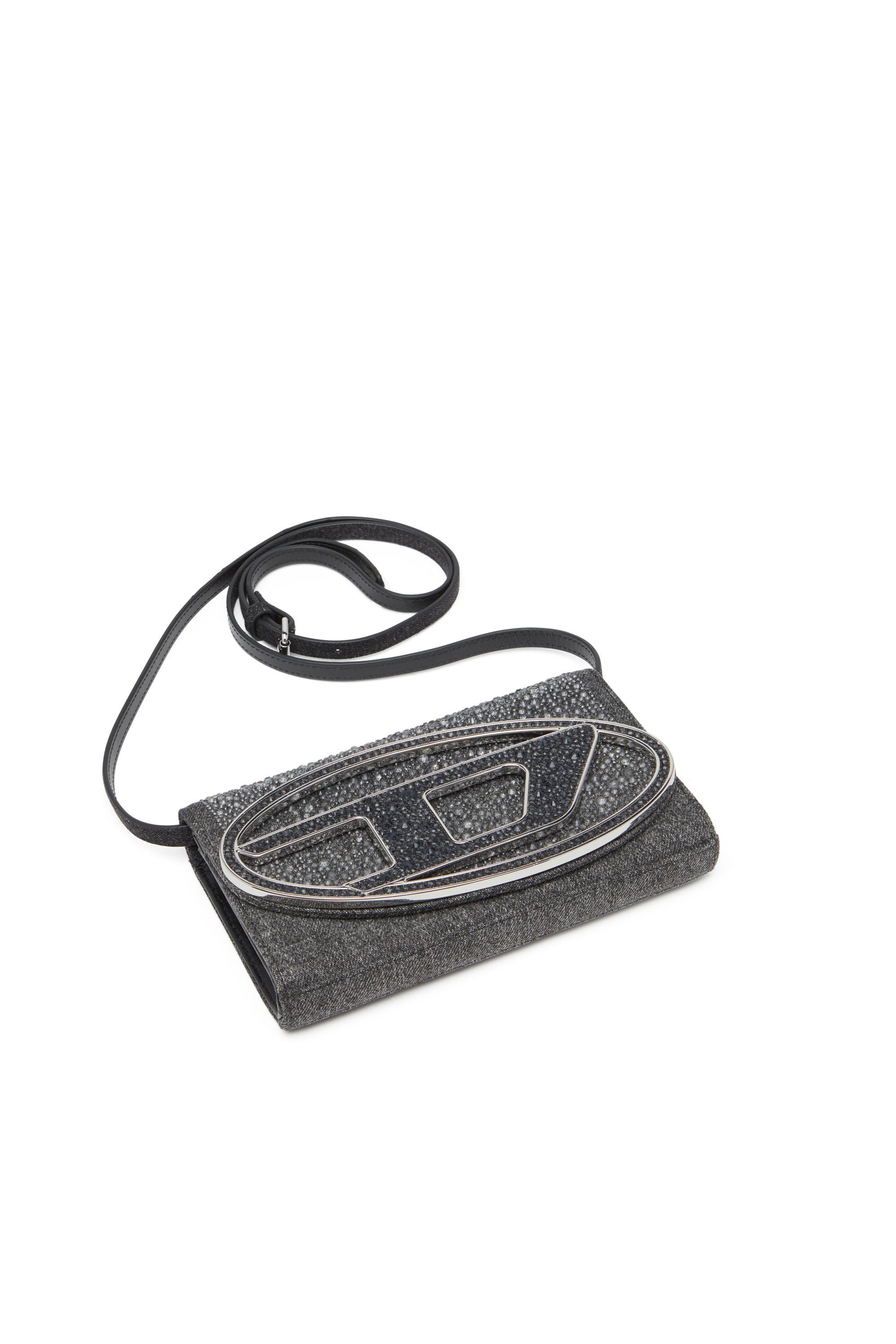 Diesel - 1DR WALLET STRAP, Female's Wallet purse in crystal denim in ブラック - 5