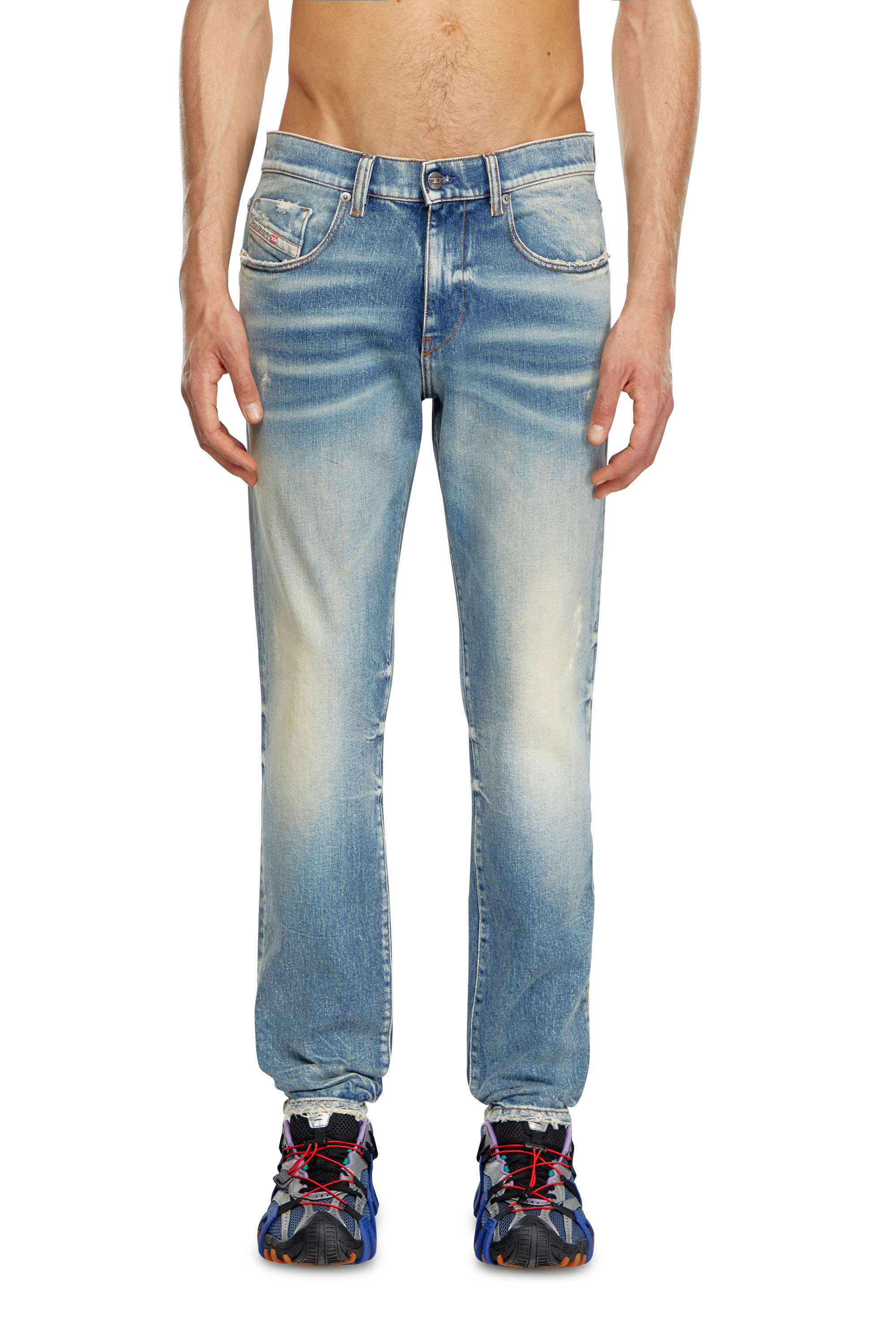 Diesel - Male Slim Jeans 2019 D-Strukt 007V8, ミディアムブルー - Image 2