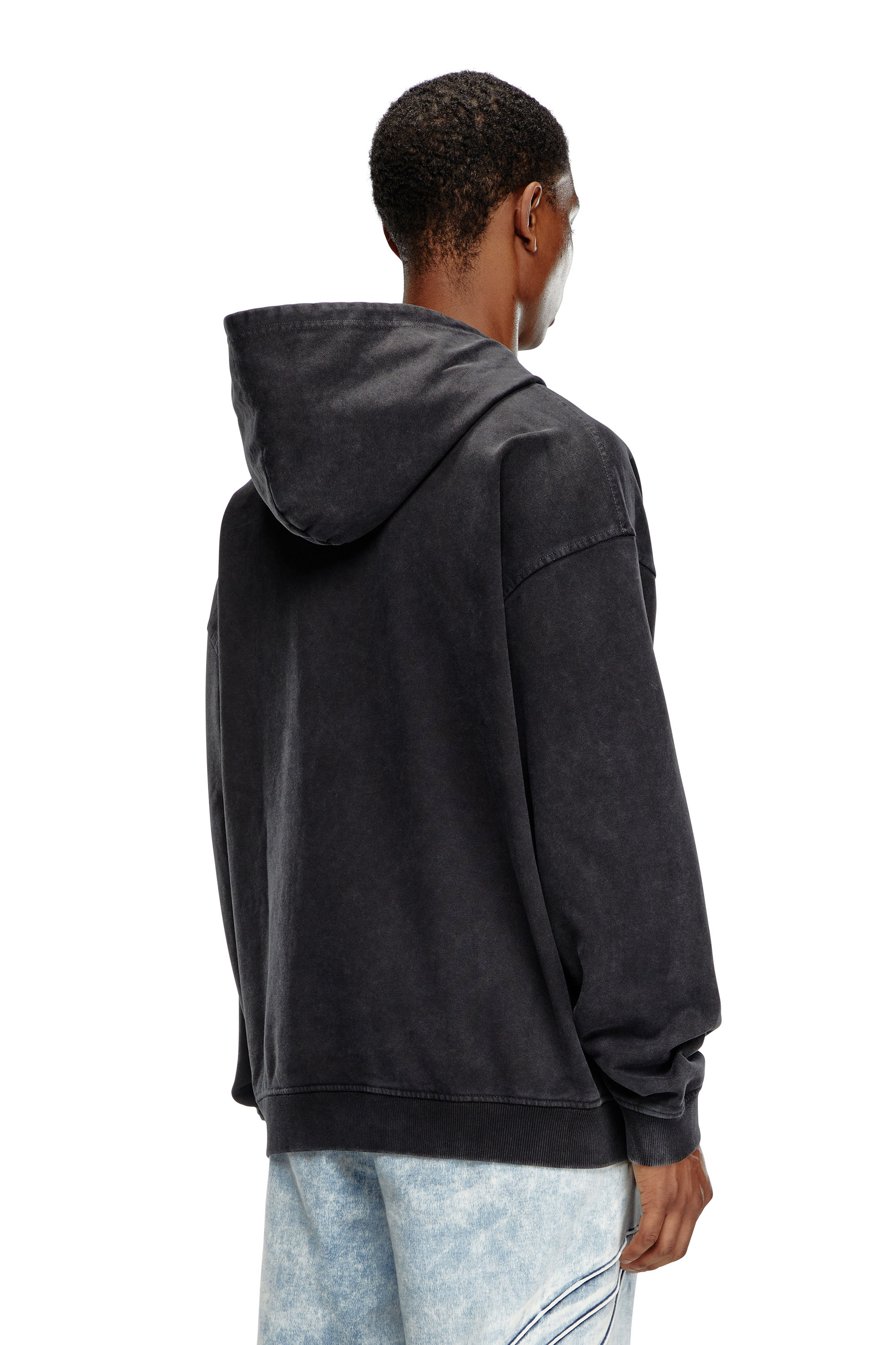 Diesel - S-BOXT-HOOD-Q7, Male's Hoodie with multi-layered logo print in ブラック - 4