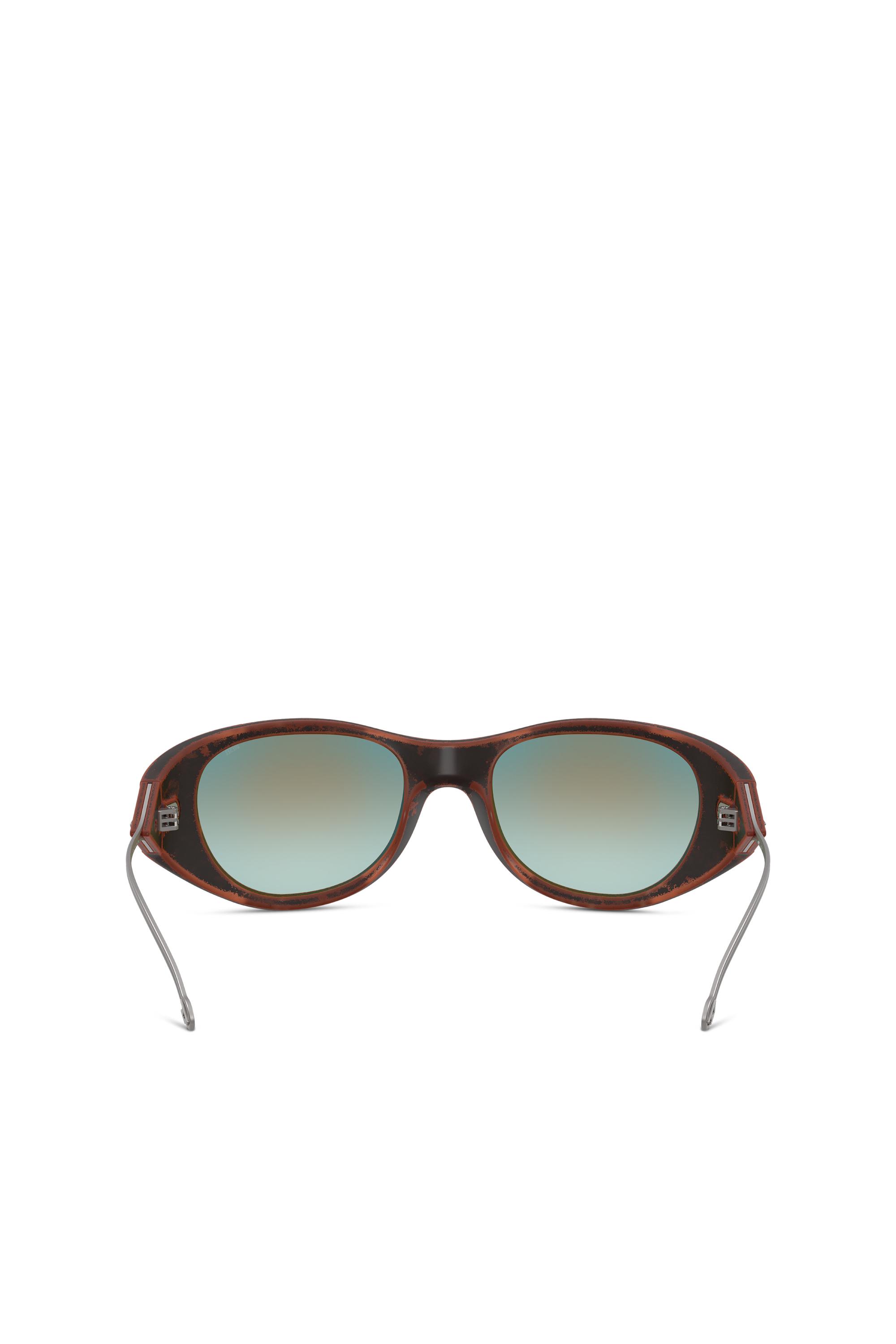 Diesel - 0DL3003, Unisex's Iconic oval sunglasses in オレンジ/グレー - 3