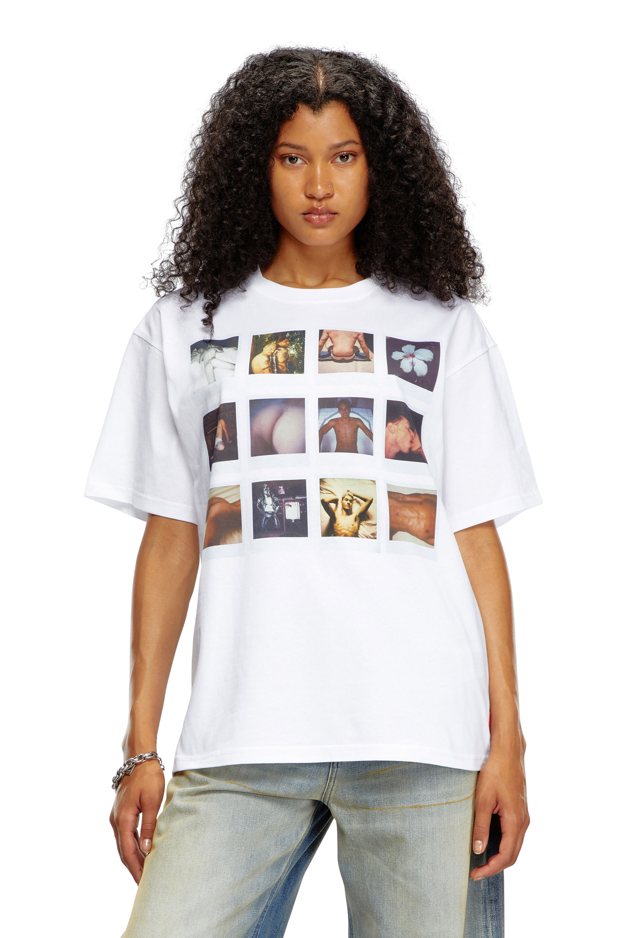 Diesel - PR-T-BOXT-SS, Unisex T-shirt with polaroid patches in ホワイト - Image 4