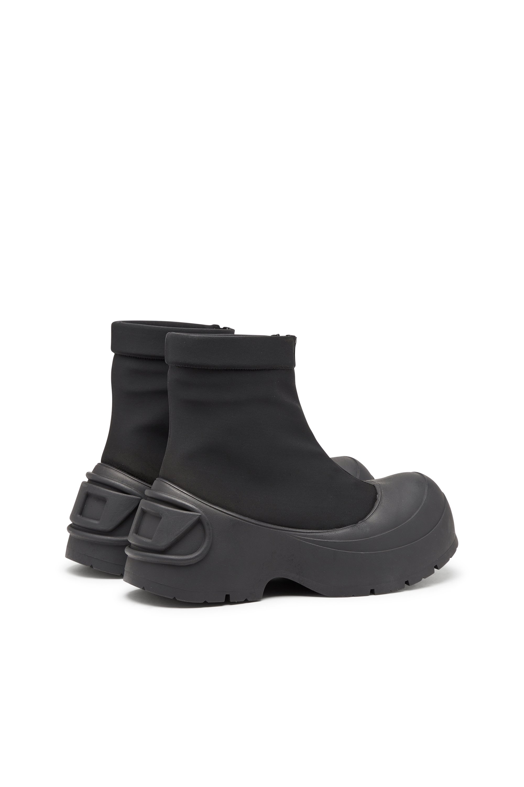 Diesel - D-DONALD CH, Male's D-Donald-Rubber-trimmed ankle boots in ブラック - 3