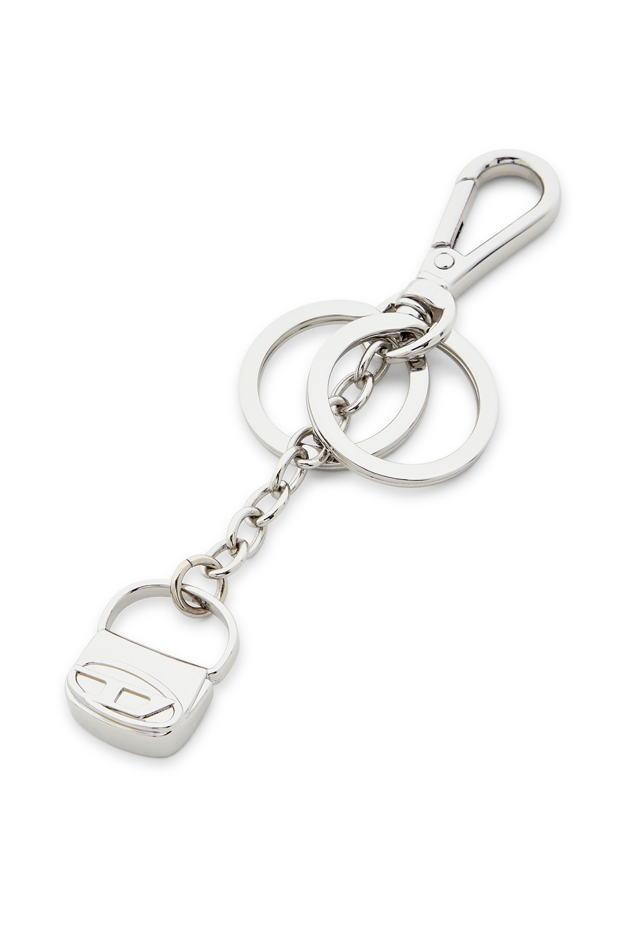 Diesel - 1DR-KEYRING CHARM, Female's Metal keyring with 1DR bag charm in シルバー - 2