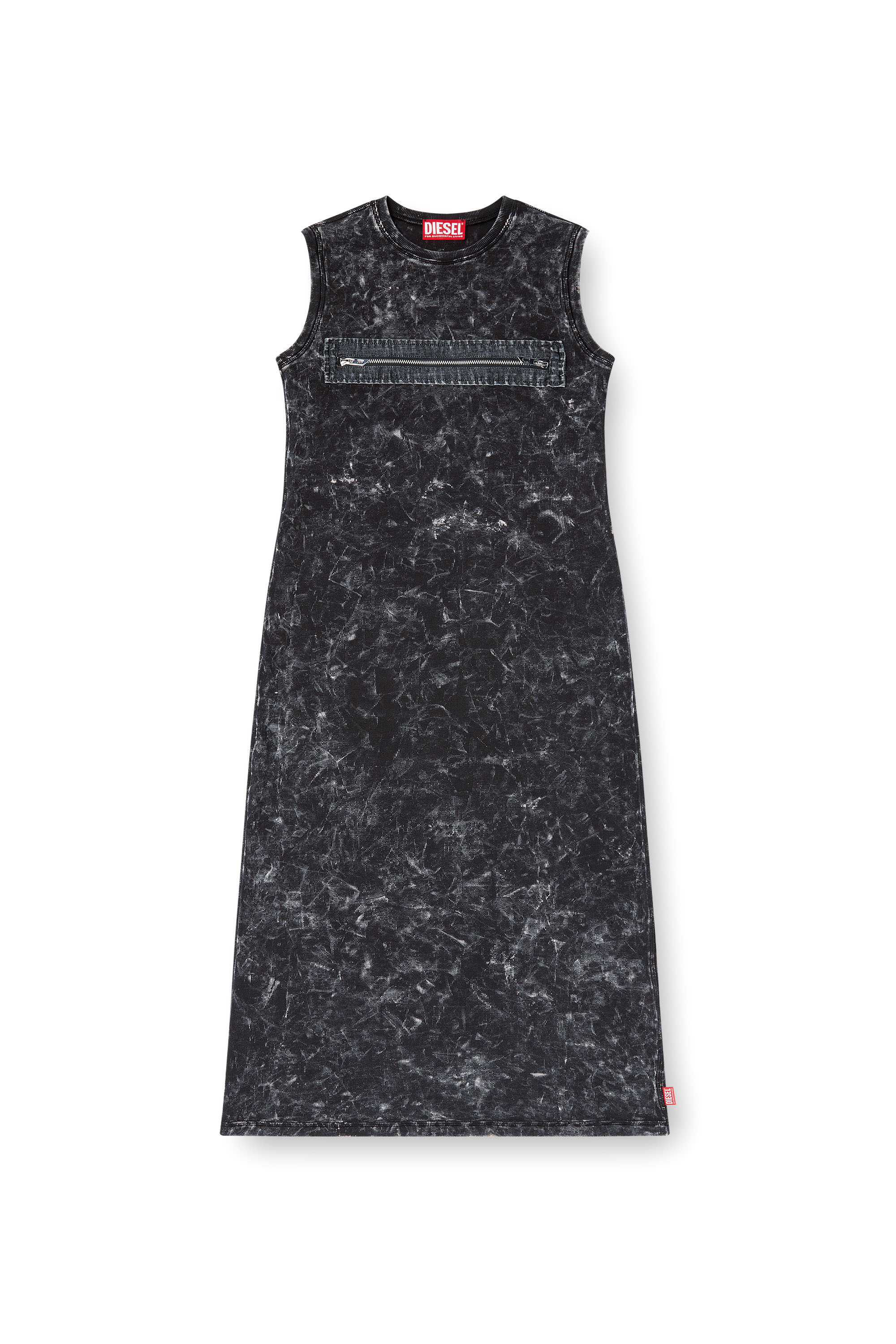 Diesel - D-PRA, Female's Sleeveless dress with zip detail in ブラック - 5