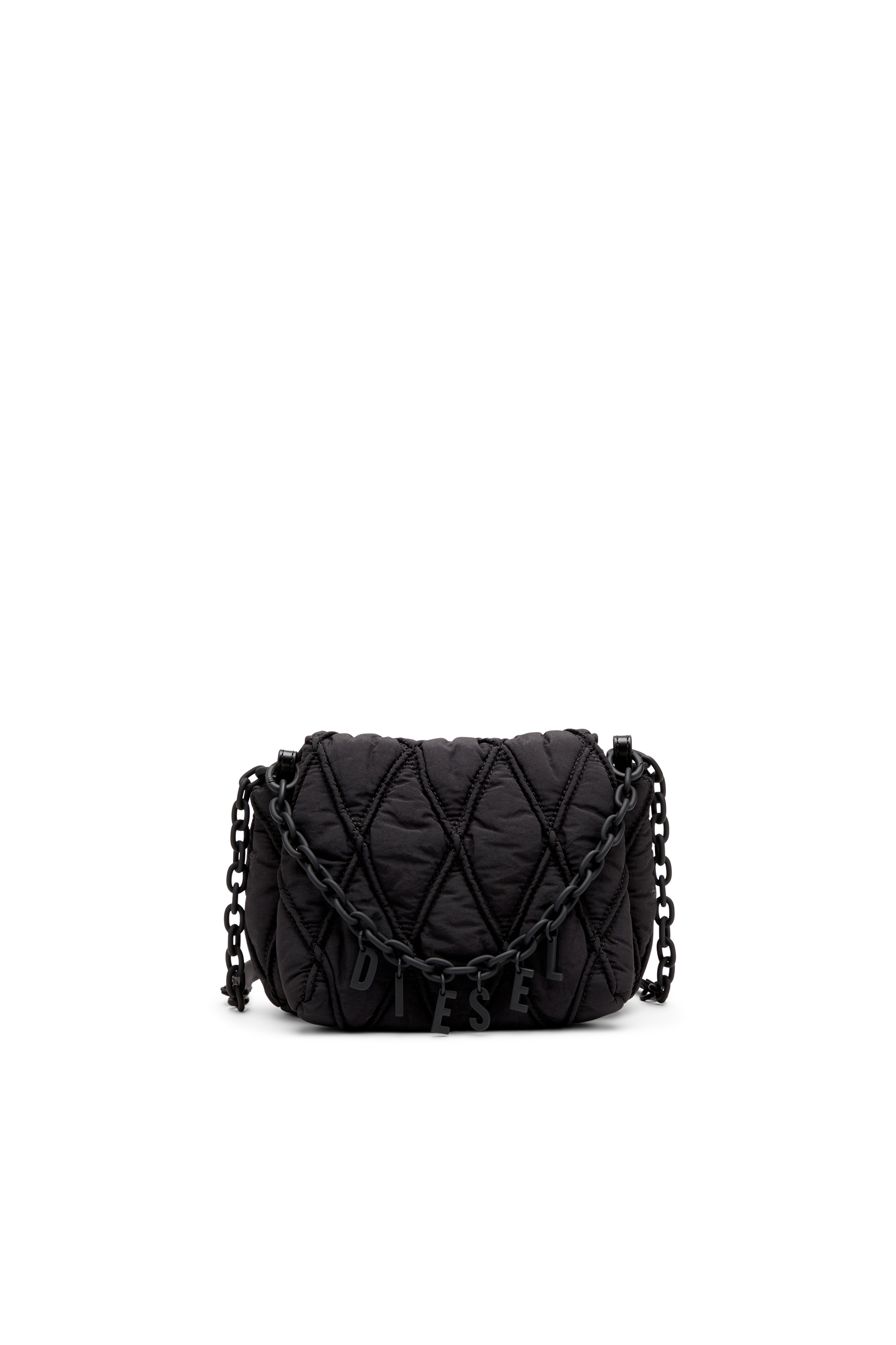 Diesel - CHARM-D SHOULDER S, Female's Charm-D-S-Small shoulder bag in quilted nylon in ブラック - 1