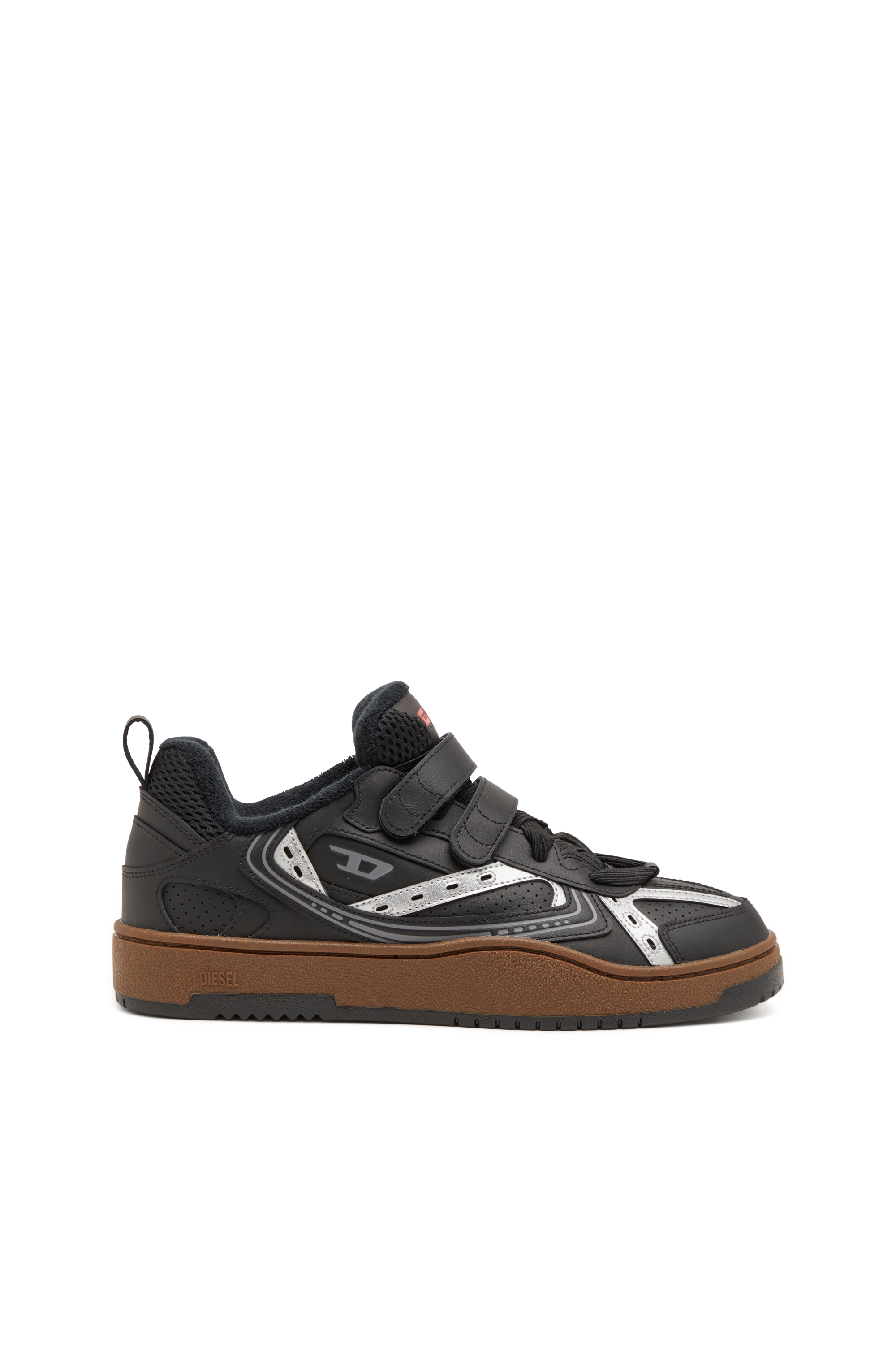 Diesel - S-UKIYO SKT, Male's S-Ukiyo-Leather sneaker with straps in ブラック - 1