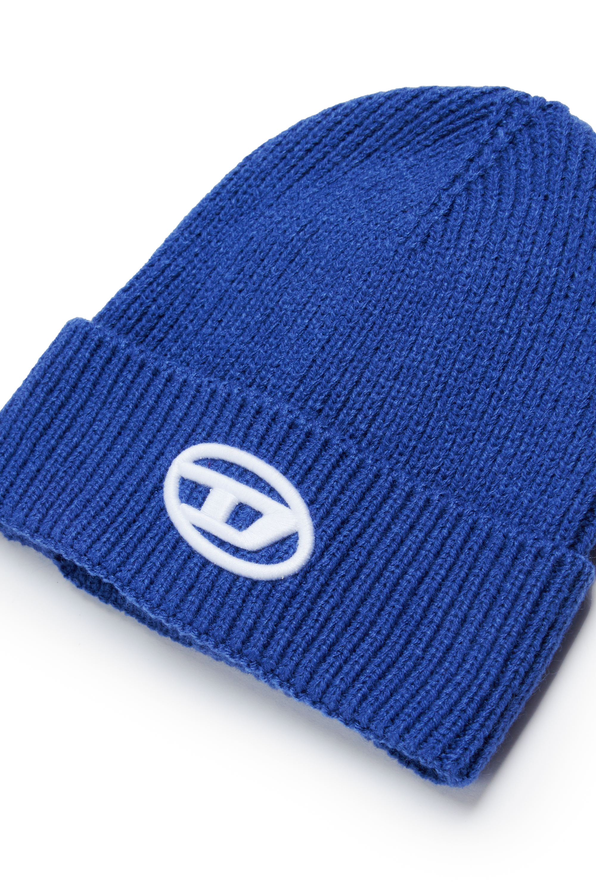 Diesel - FMARCOB, Unisex's Beanie with Oval D embroidery in ブルー - 3