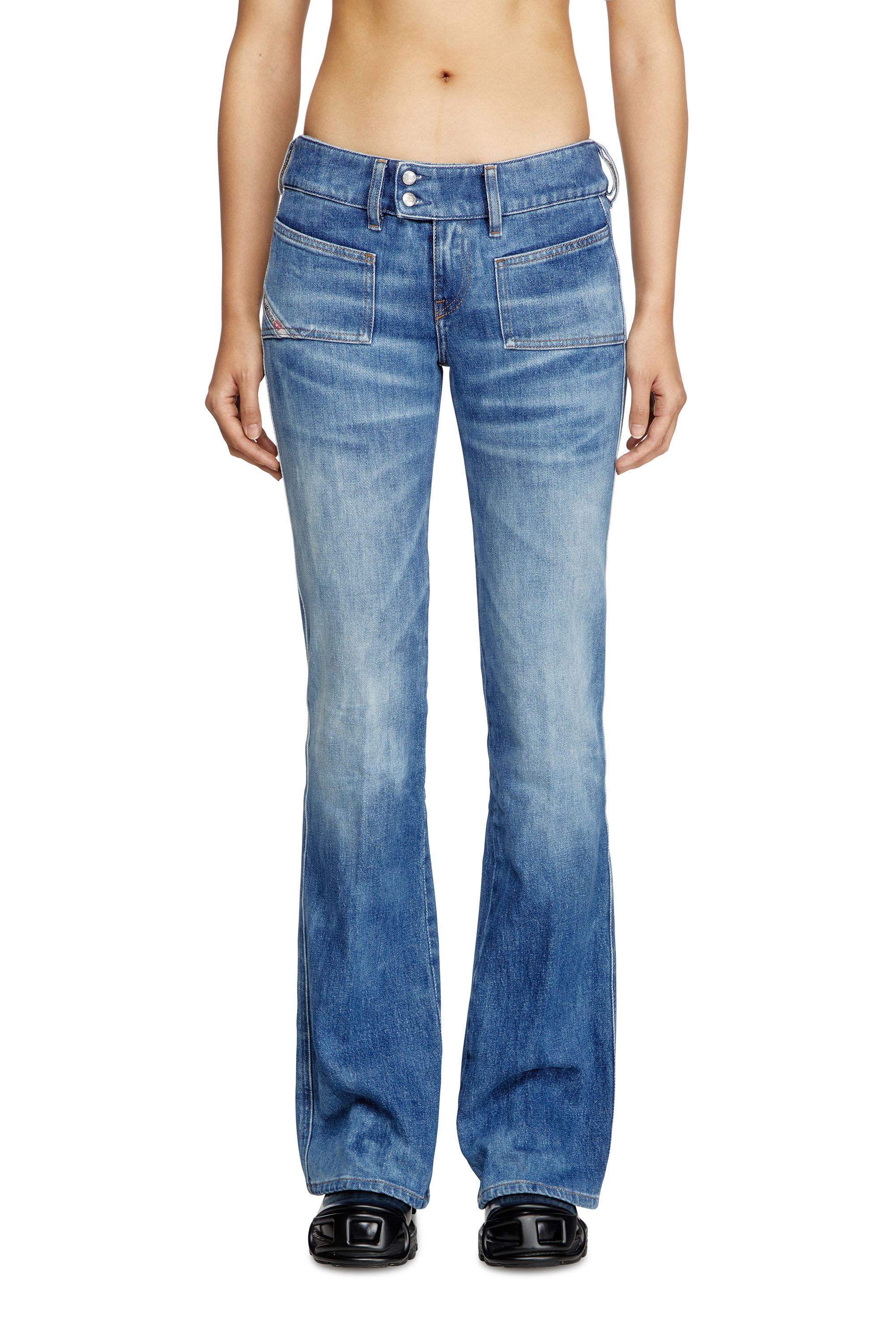 Diesel - Female's Bootcut Jeans D-Hush 09L19, ミディアムブルー - 1