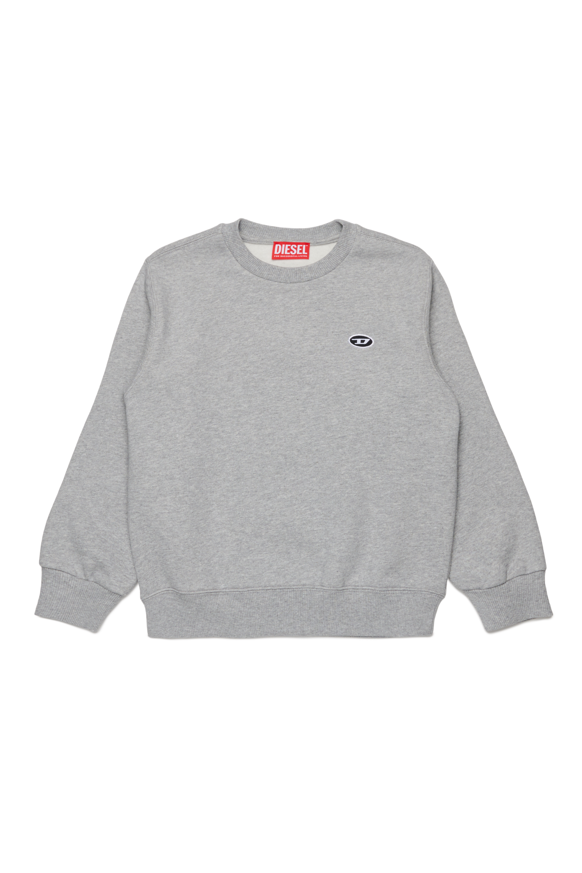 Diesel - SROBDOVALPJ OVER, Male's Sweatshirt with Oval D patch in グレー - 1