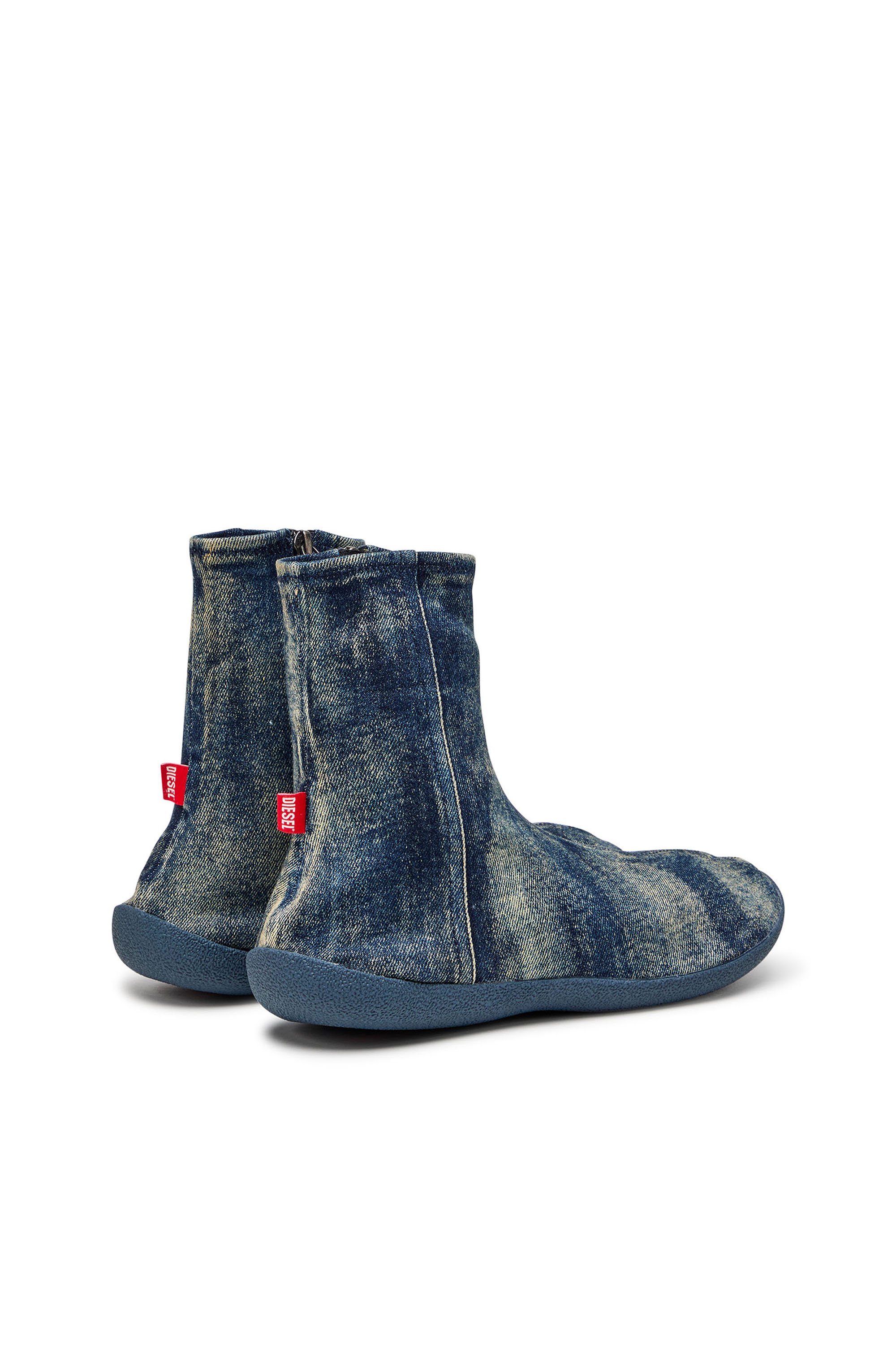 Diesel - D-SHOCK BT, Male's D-Shock Bt-Socks boots in solarised denim in ブルー - 3