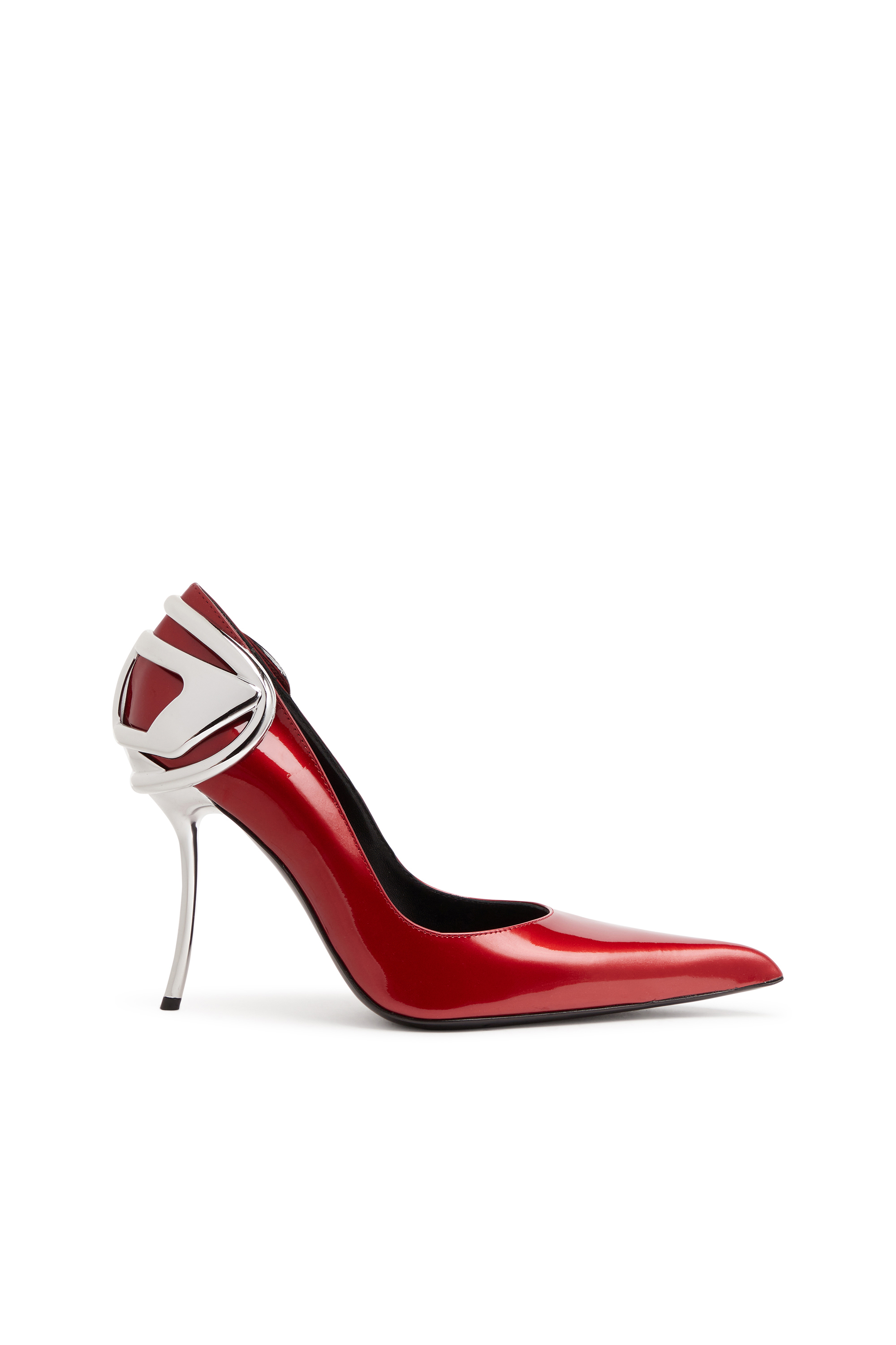 Diesel - D-TEN&HALF P, Female's D-Ten&Half-Patent leather pumps with Oval D heel in レッド - 1