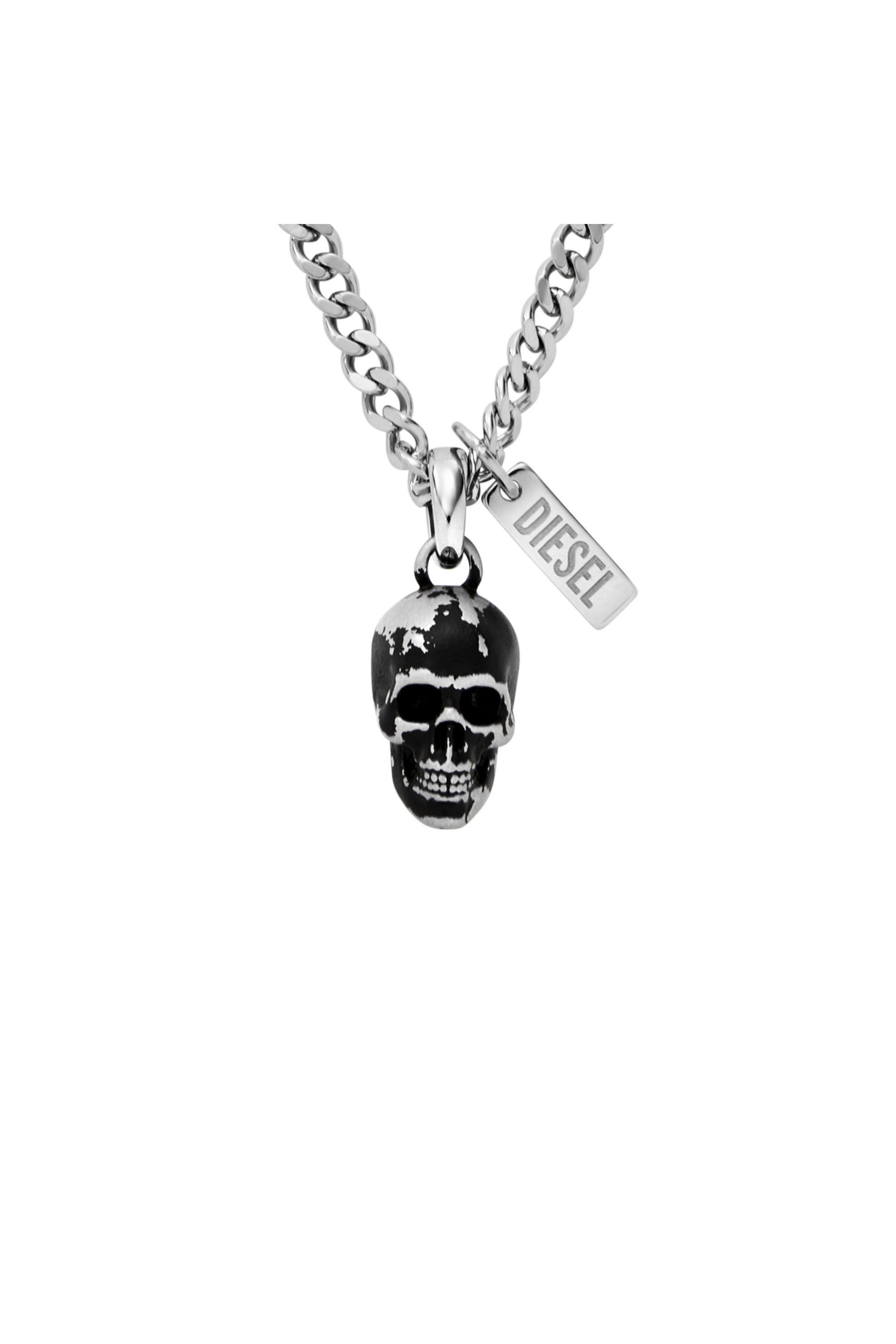 Diesel - DX1581040 JEWEL, Unisex's Stainless Steel Pendant Necklace in シルバー/ブラック - 2