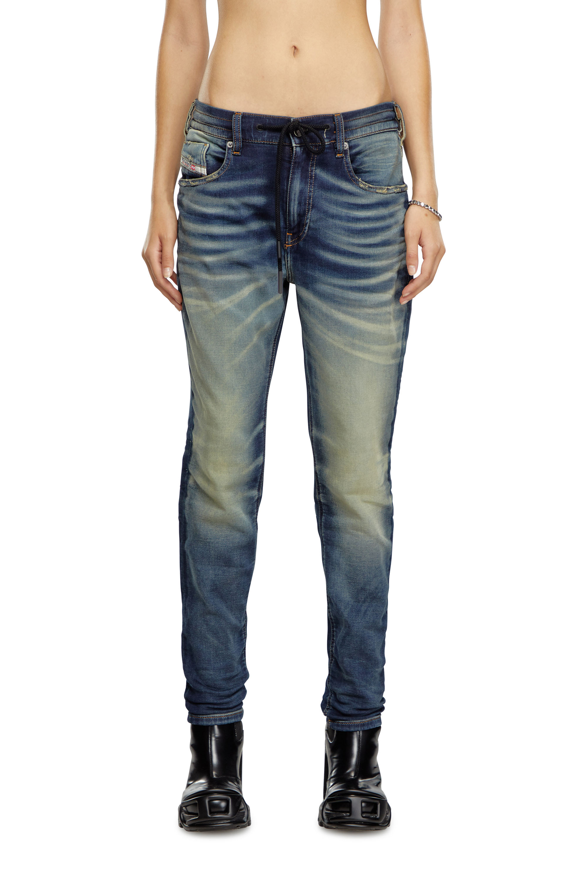 Diesel - Female's Boyfriend 2031 D-Krailey Joggjeans® E68MH, ダークブルー - 1