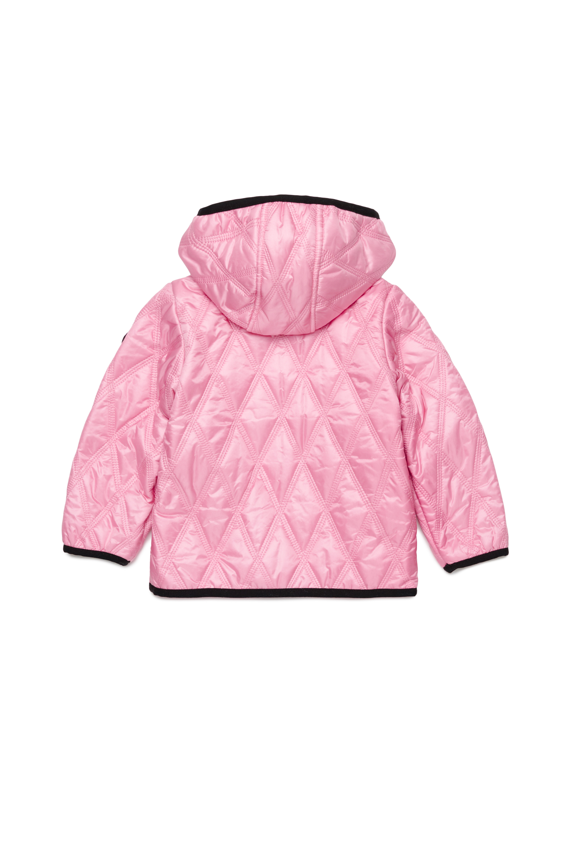 Diesel - JFOKKERB, Unisex Hooded quilted jacket with Oval D patch in ピンク - Image 2