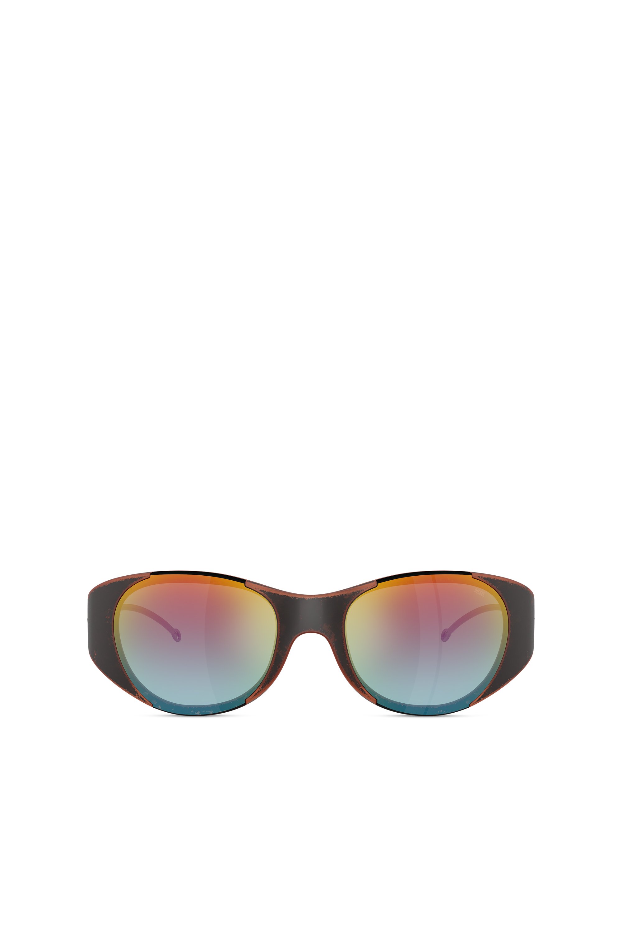 Diesel - 0DL3003, Unisex's Iconic oval sunglasses in オレンジ/グレー - 1