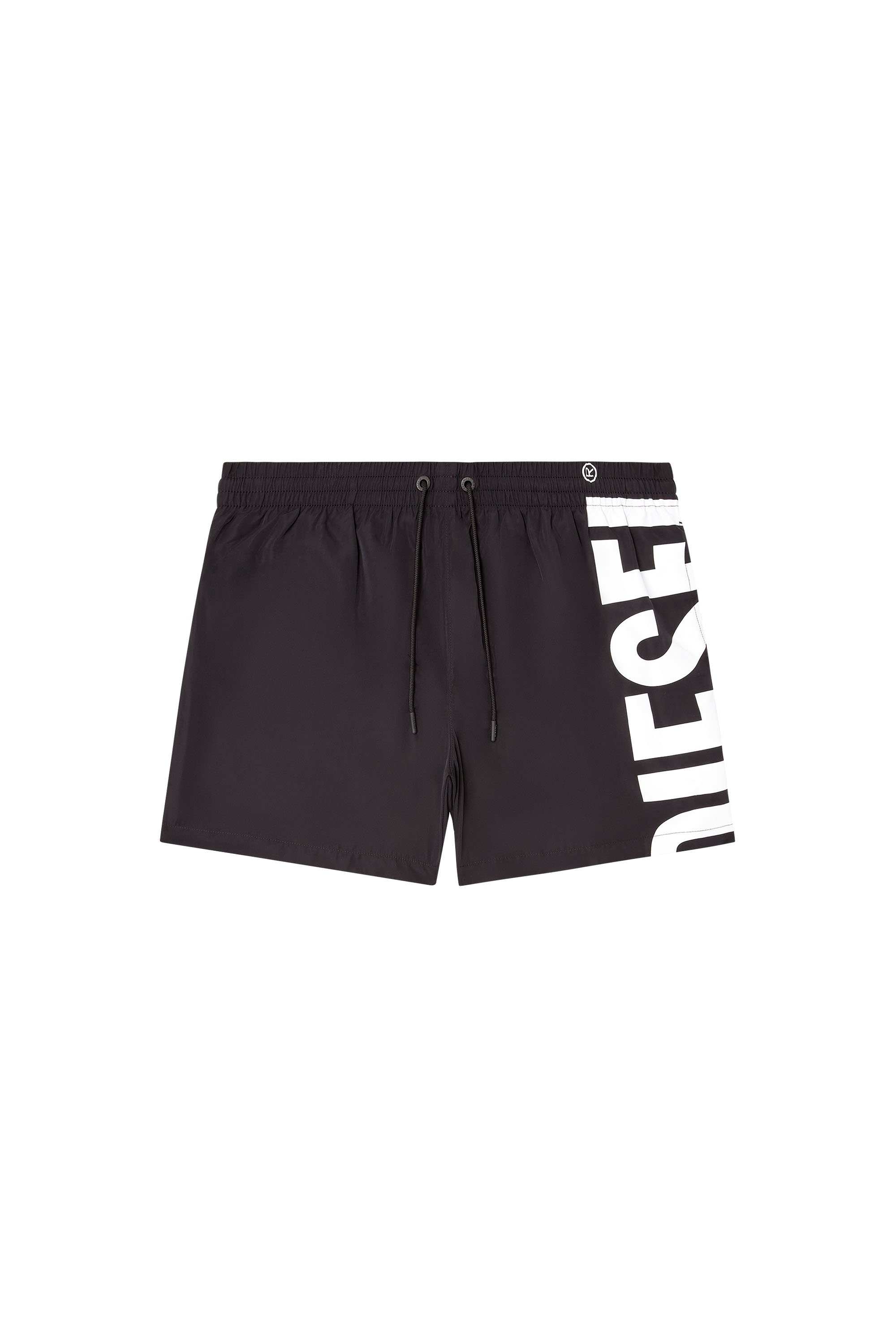 Diesel - RIO-41-D-CORE, Male's Mid-length swim shorts with maxi logo in ブラック/ホワイト - 4