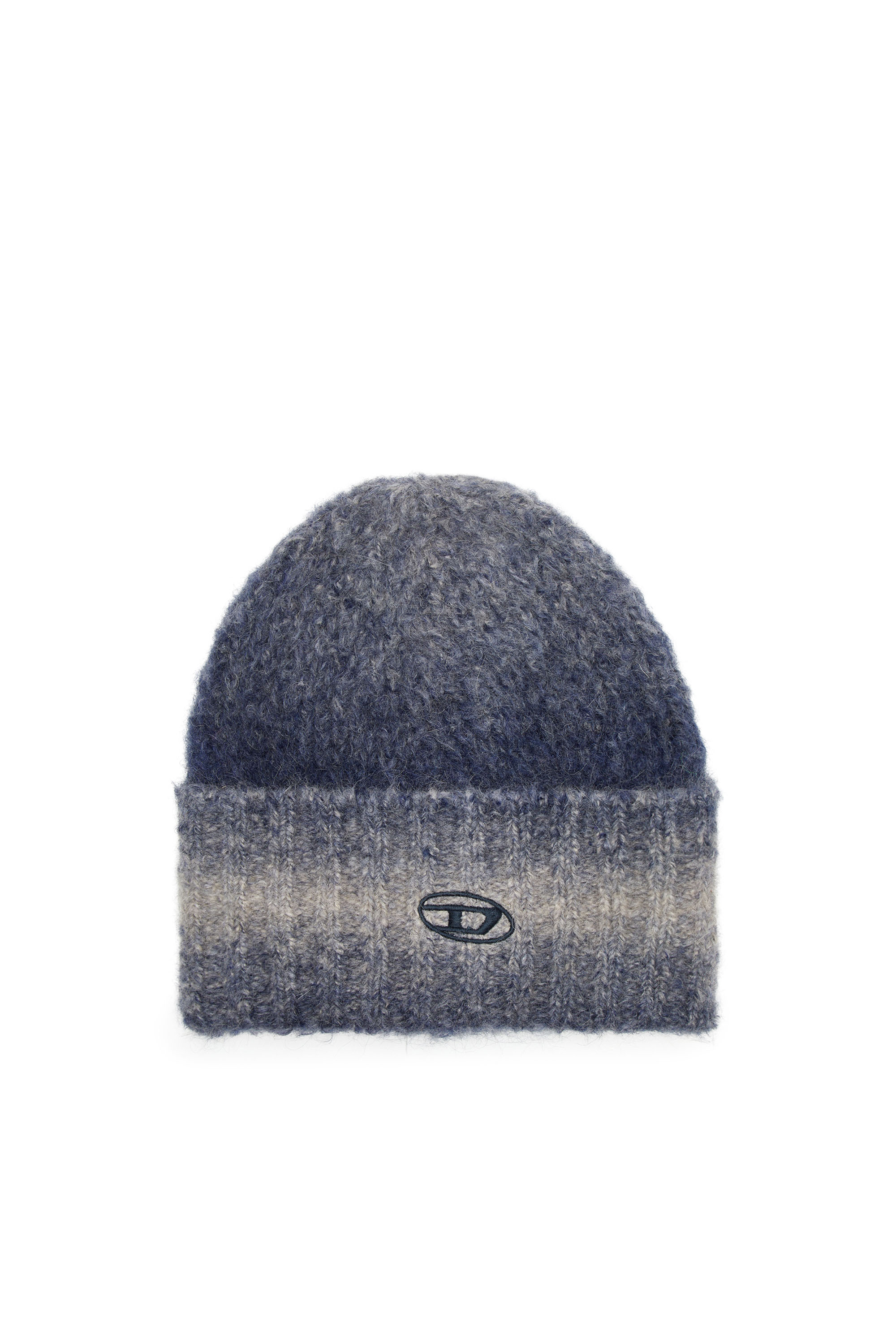 Diesel - K-PELO, Unisex's Alpaca beanie with Oval D embroidery in ブルー - 2