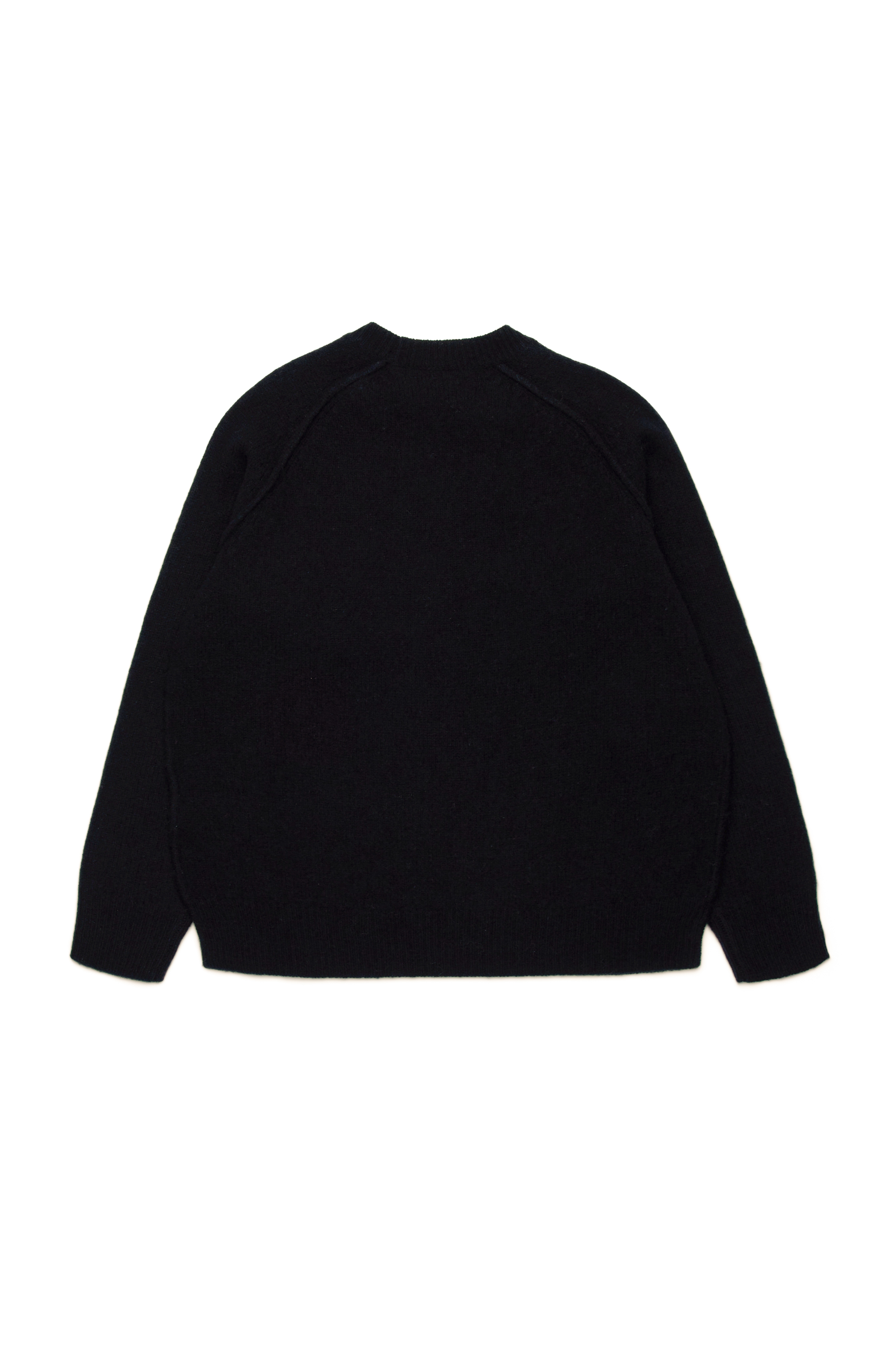 Diesel - KSARIA OVER, Unisex's Wool jumper with logo intarsia in ブラック - 2