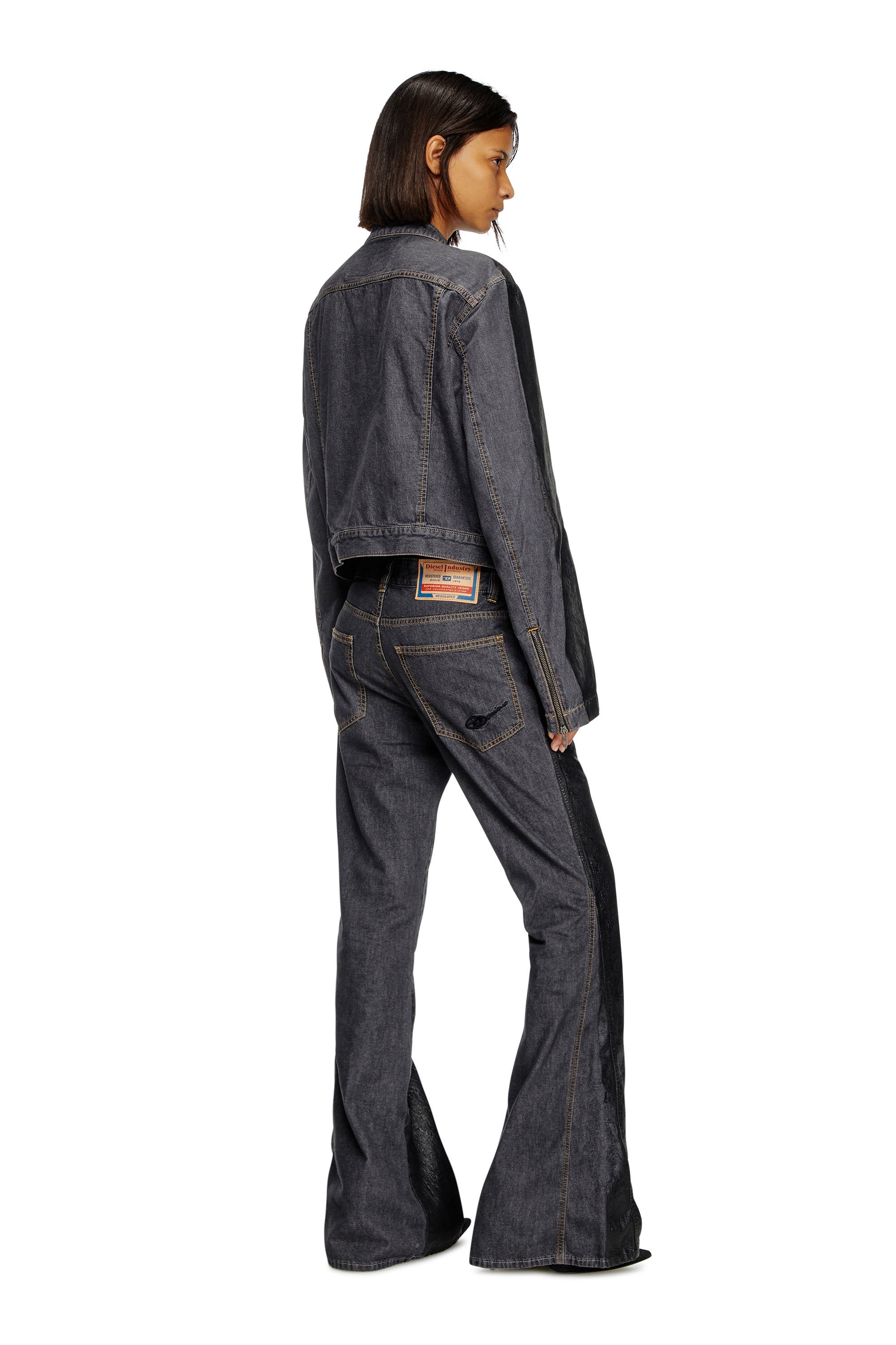 Diesel - Unisex's Bootcut Jeans 1998 D-Buck 0DBCV, ブラック/ダークグレー - 8