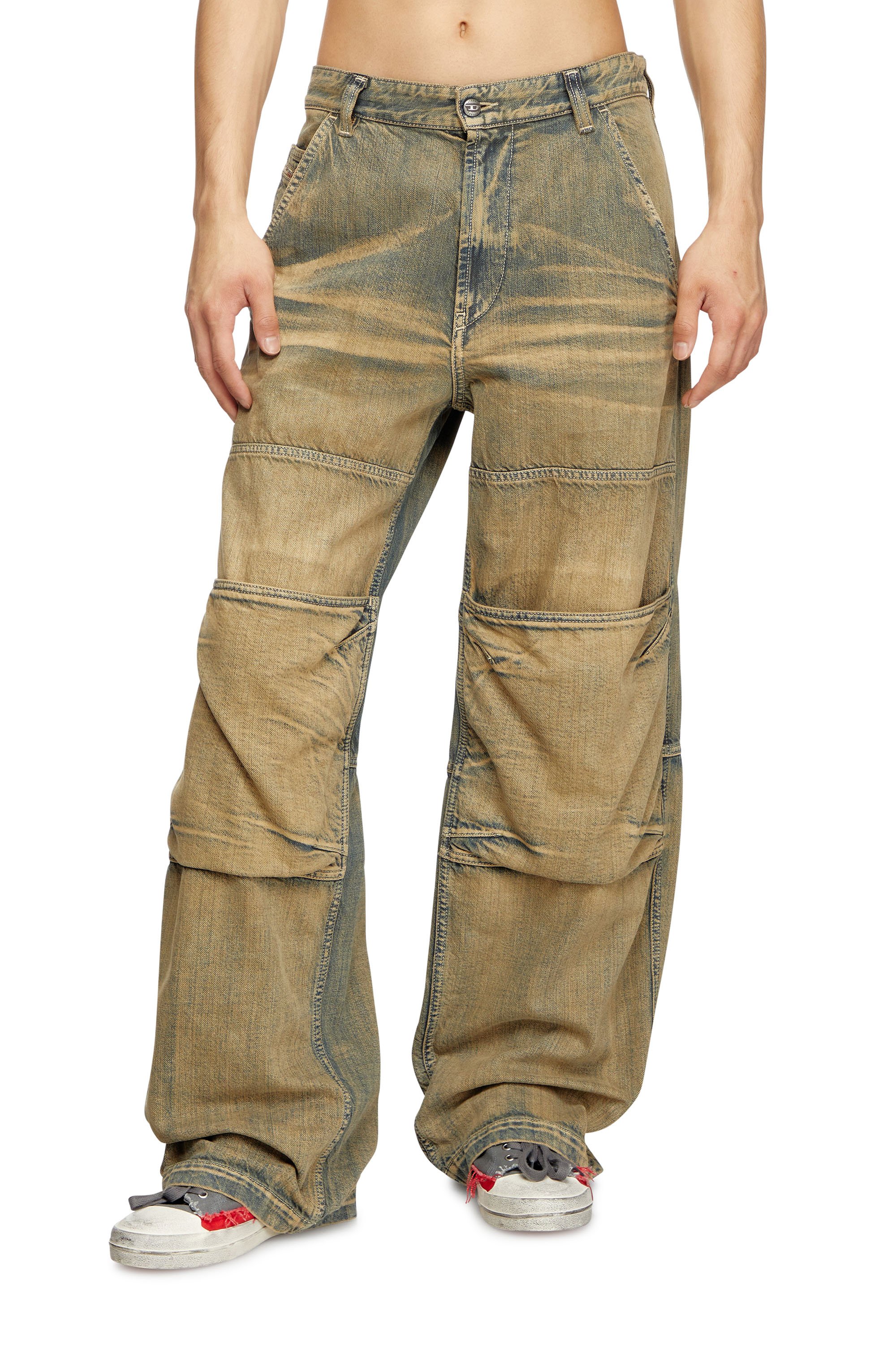 Diesel - Unisex's Relaxed Jeans D-Shift 09L49, ミディアムブルー - 1