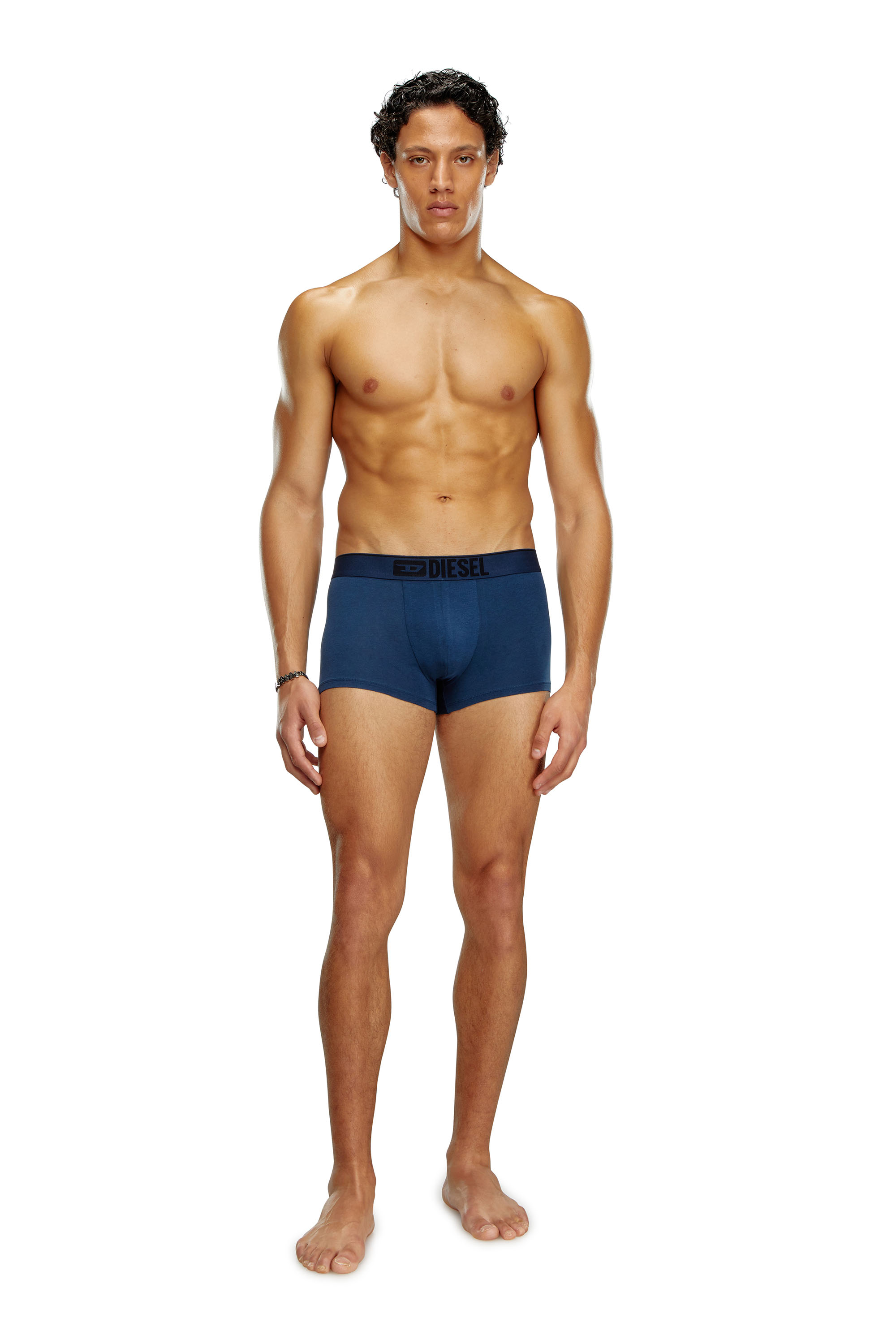 Diesel - UMBX-DAMIENTHREEPACK, Male's 3-pack boxer briefs plain and camo in ブルー/ブラック - 4