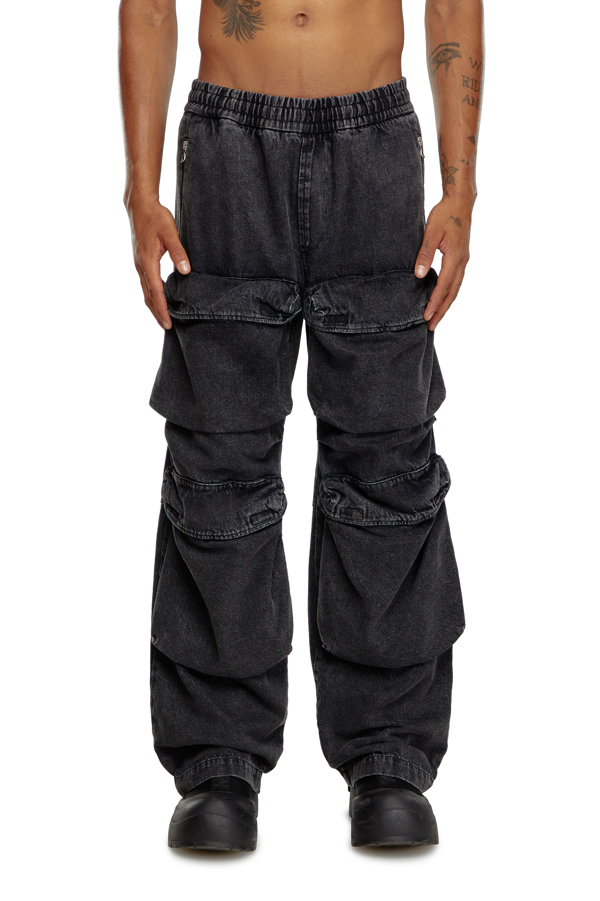 Diesel - Male Straight Jeans D-Baertson 0CBDH, ブラック/ダークグレー - Image 1