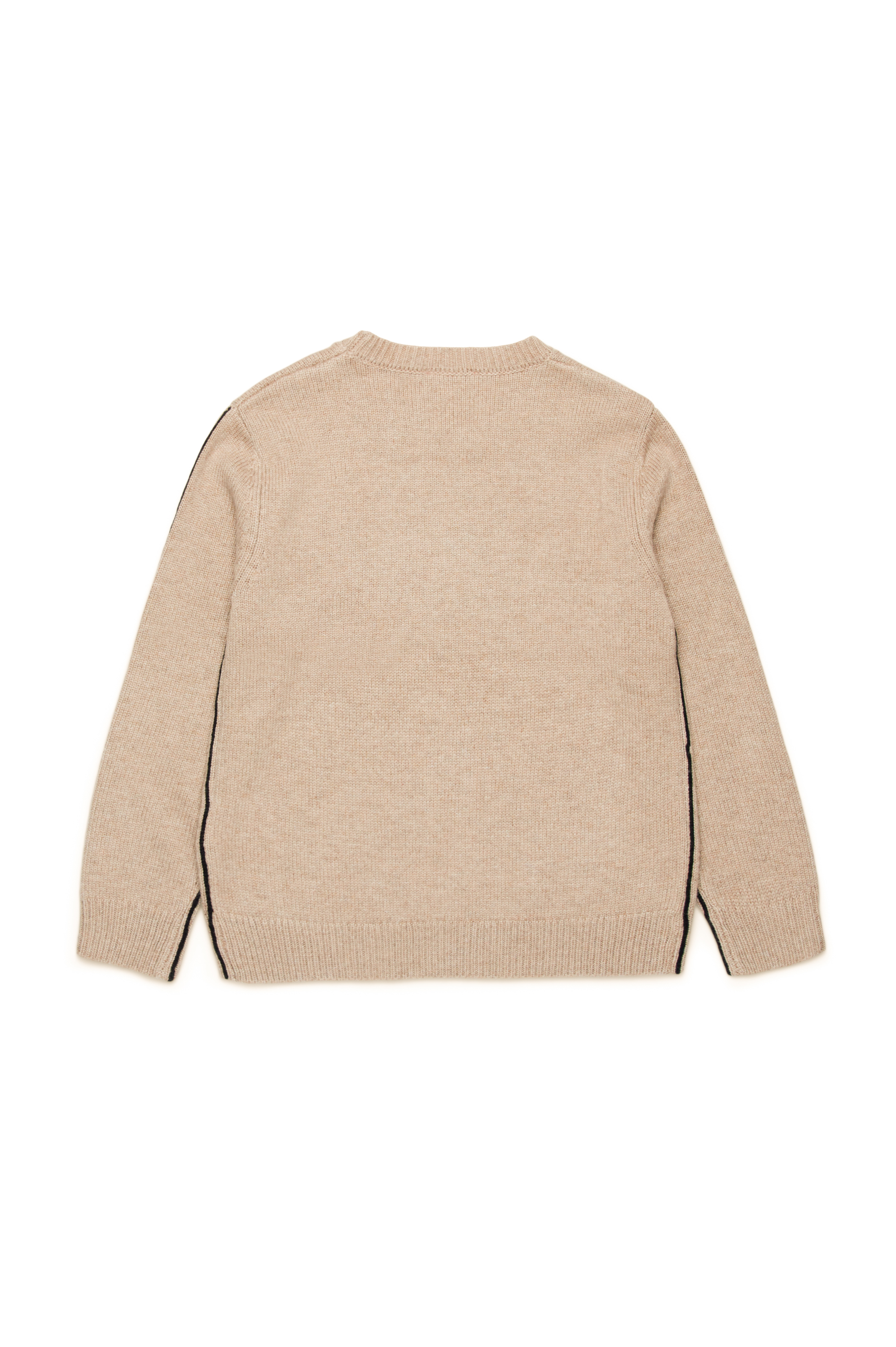 Diesel - KVROMO, Male's Piped jumper in cashmere-enriched blend in ライトブラウン - 2