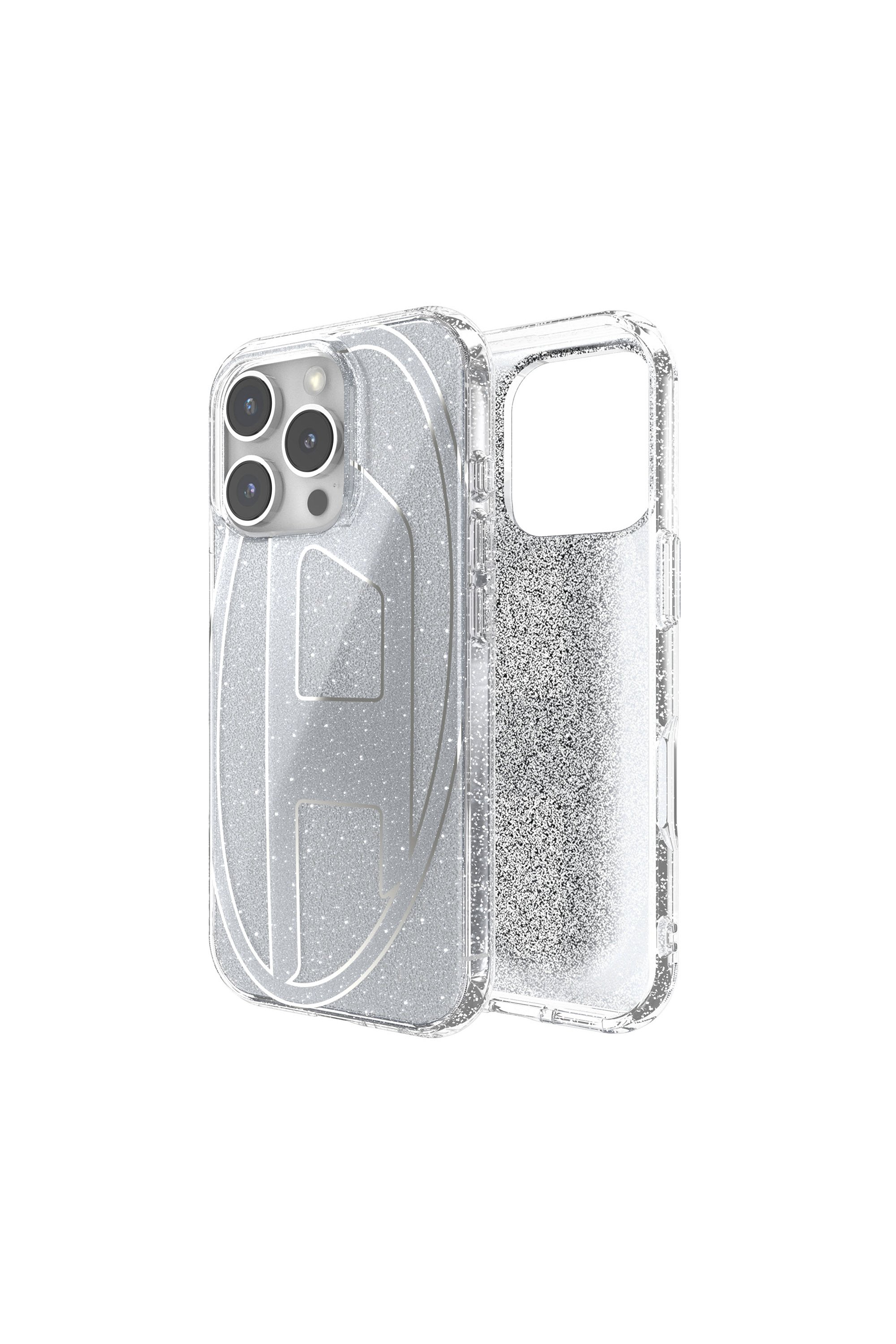 Diesel - 60152 AOP CASE, Unisex's Oval D Glitter Case for iP 16 Pro in シルバー - 1